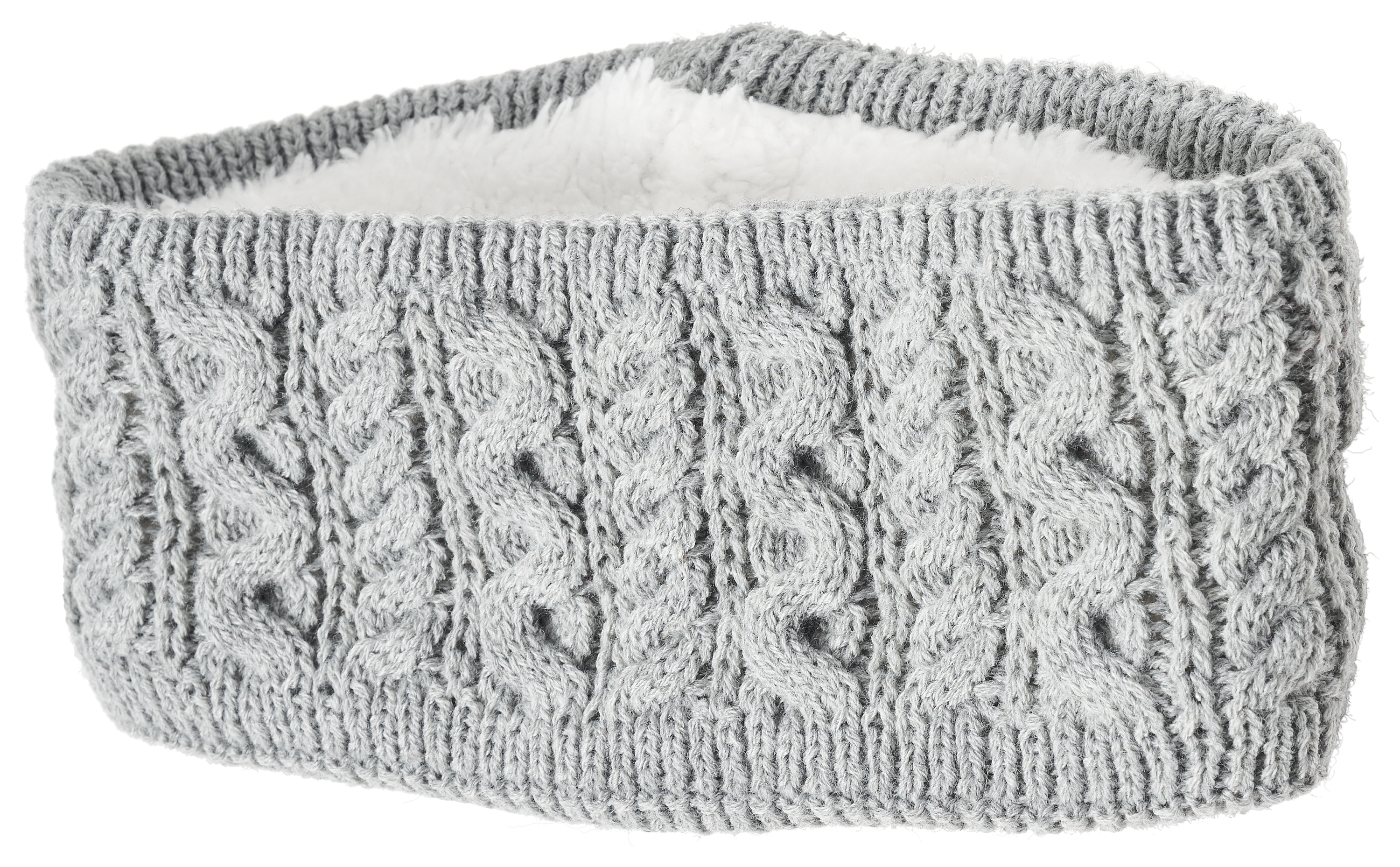 Image of Natural Reflections Cable-Knit Headband - Heather Grey