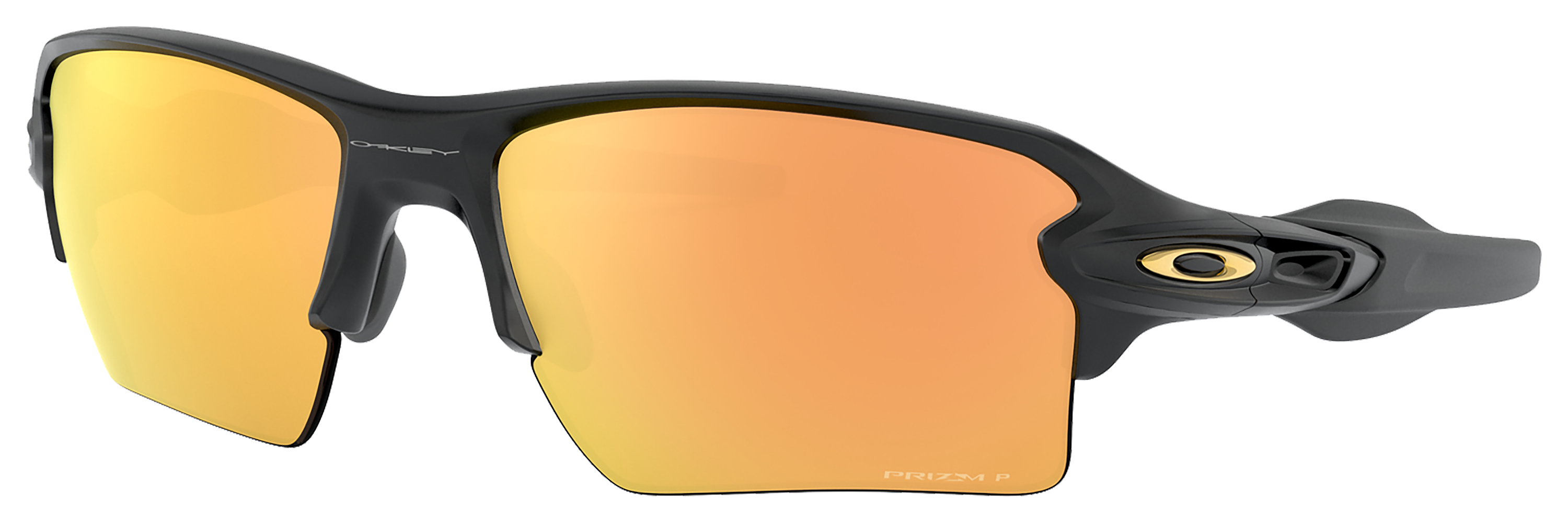 Image of Oakley Flak 2.0 XL OO9188 Prizm Bronze Mirror Polarized Sunglasses - Matte Black/Prizm Rose Gold Mirror - Standard