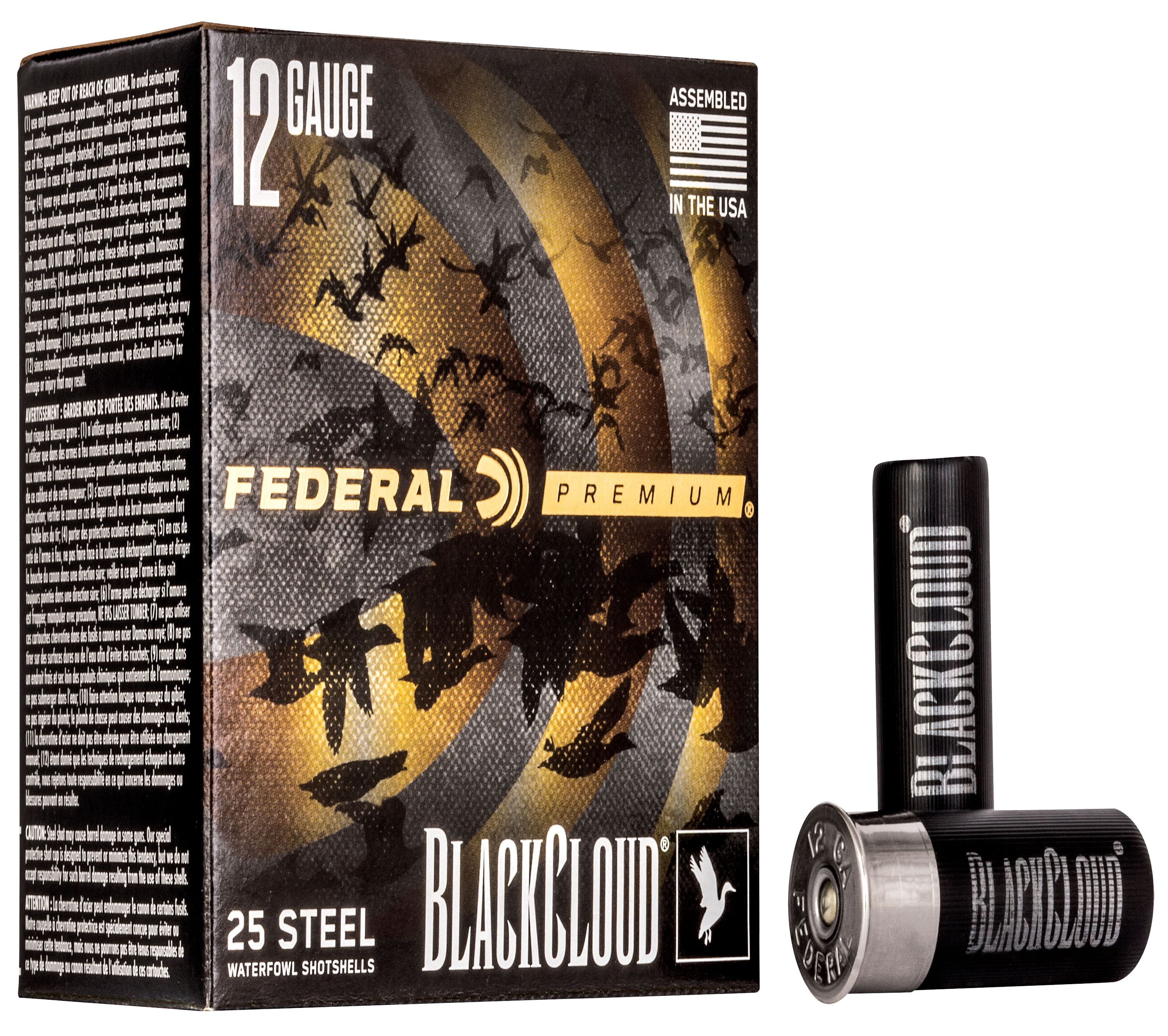 Image of "Federal Premium Black Cloud FS Waterfowl 2-3/4"" 12-Ga. 1-1/8 oz. Shotgun Shells with FliteControl FLEX Wad"