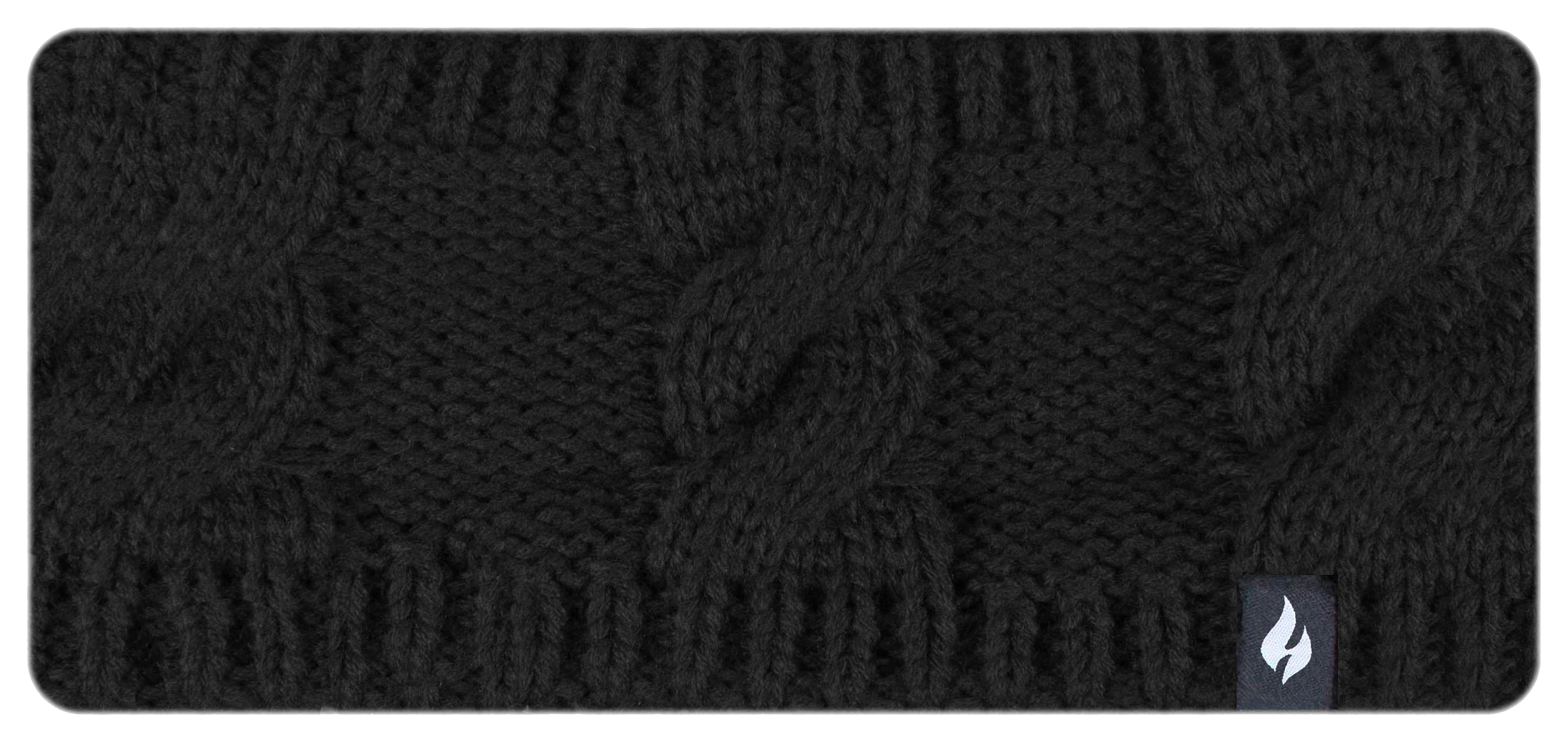 Image of Heat Holders Alta Cable-Knit Headband for Ladies - Black