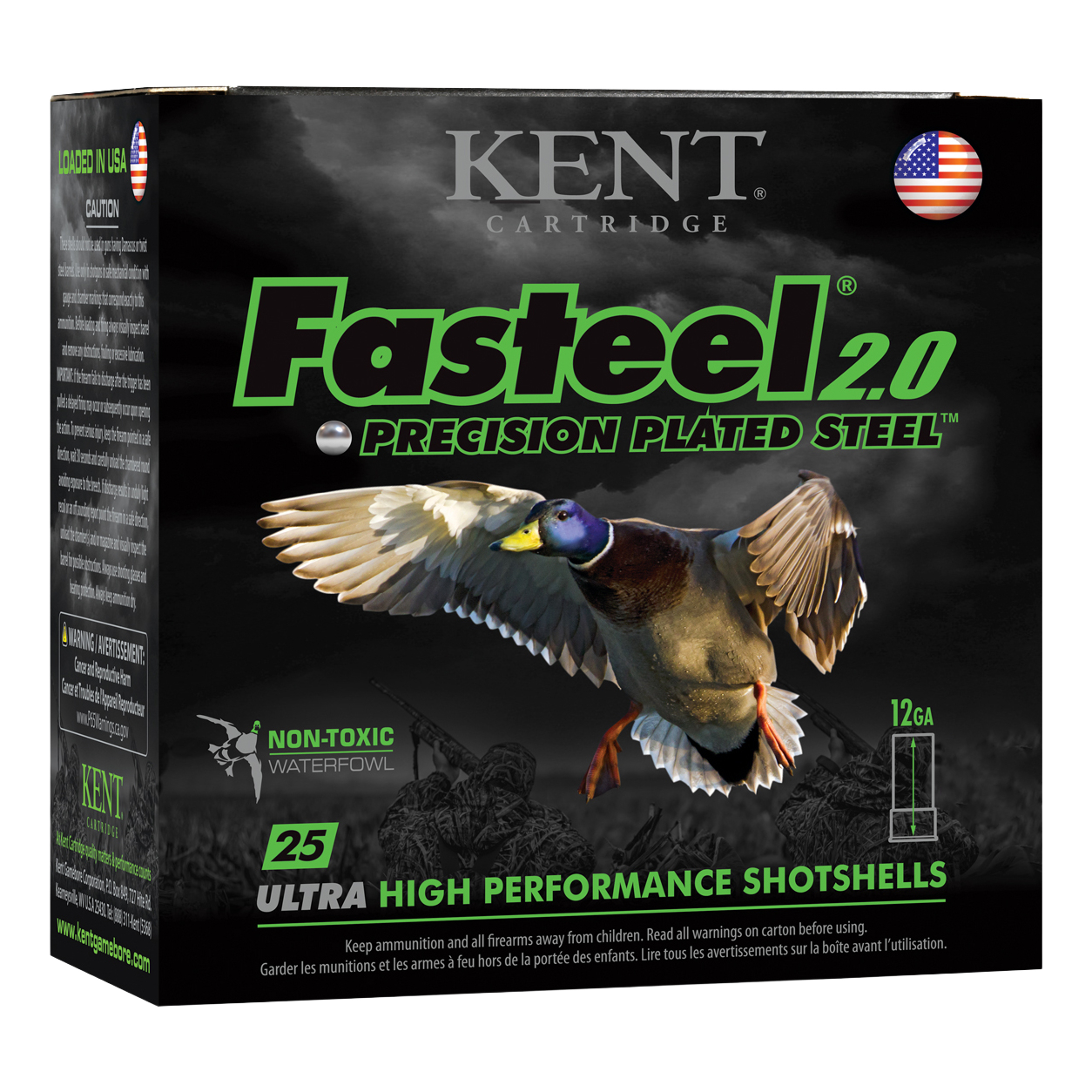 Image of "Kent Fasteel 2.0 Steel 12-Ga. 2-3/4"" 1-1/16 oz. Shotshells - #4 Shot - 25 Rounds"