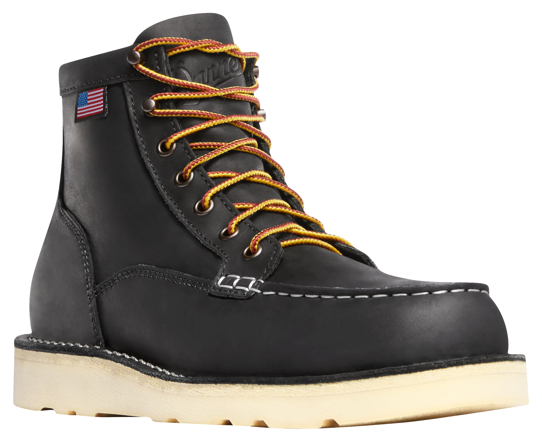 Image of Danner Bull Run Moc Steel Toe Boots for Men - Black - 8W