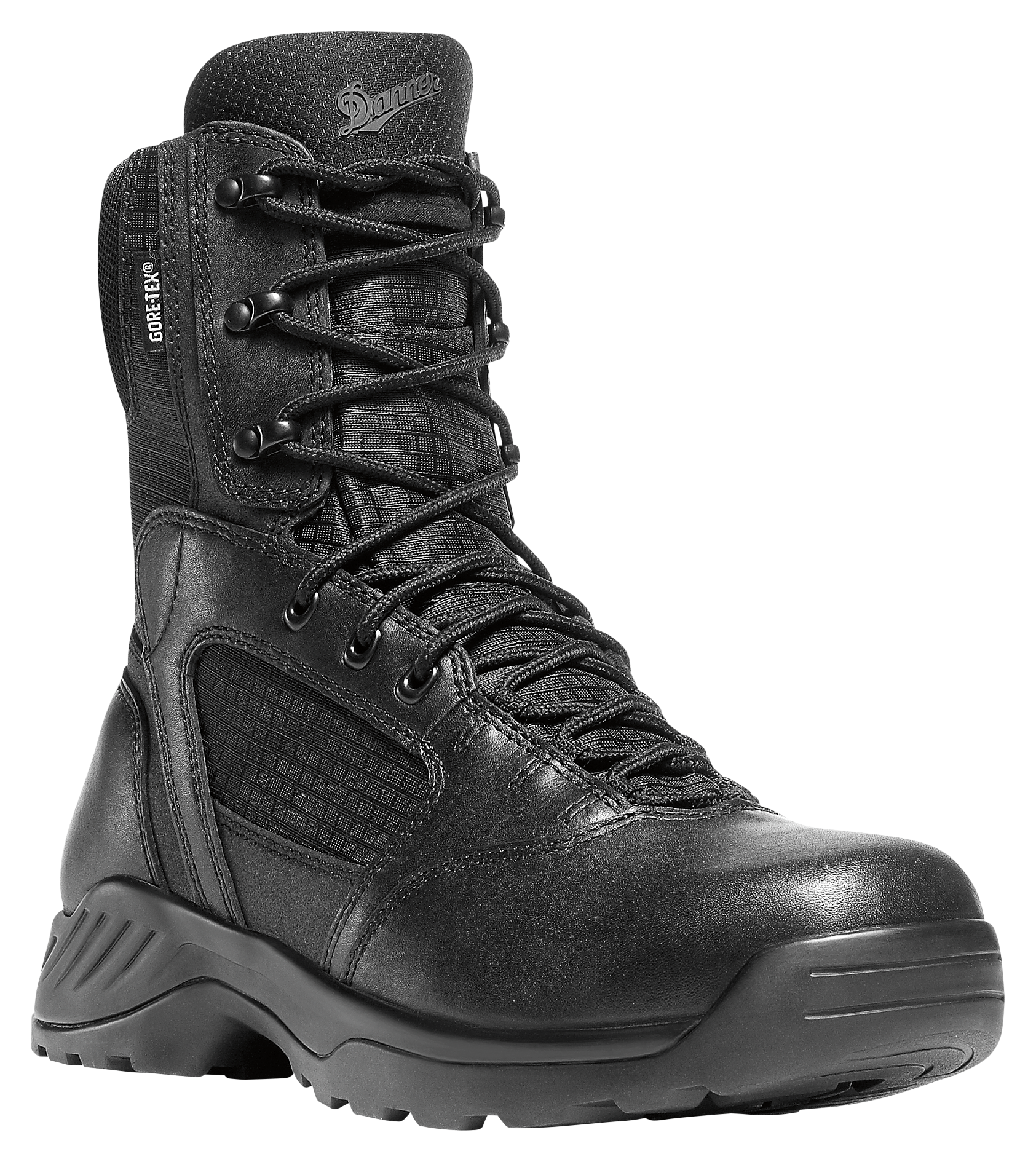 Danner Kinetic GTX Side-Zip Waterproof Tactical Duty Boots for Men - Black - 6.5M