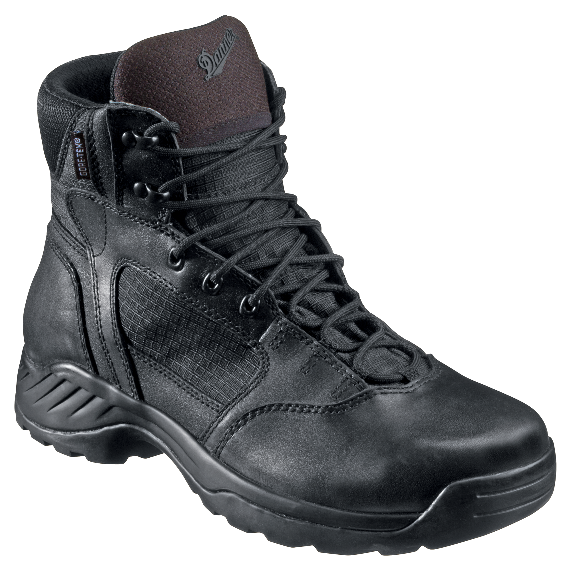 Danner Kinetic GTX 6'' Side-Zip Waterproof Tactical Duty Boots for Men - Black - 16W