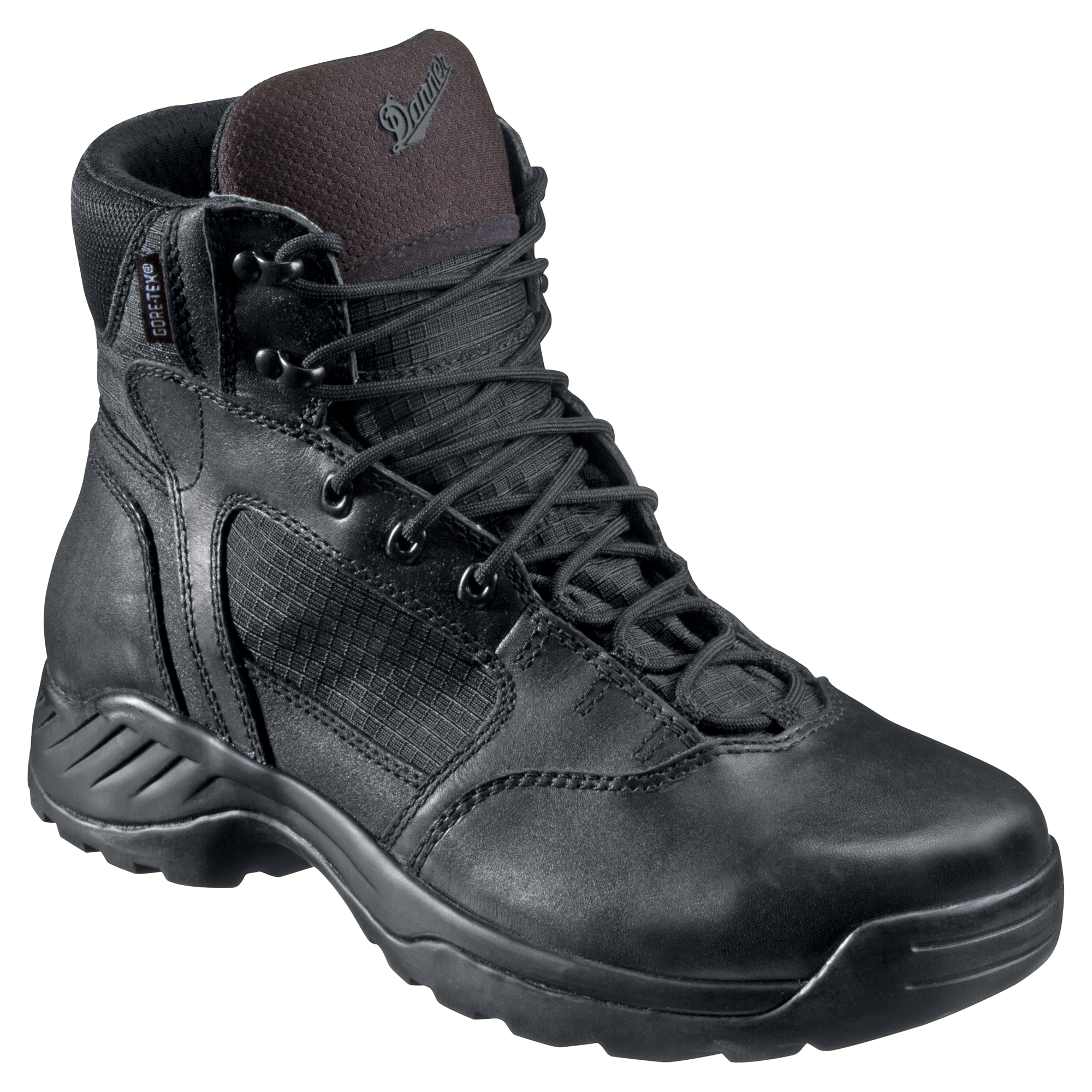 Danner Kinetic GTX 6'' Side-Zip Waterproof Tactical Duty Boots for Men - Black - 6.5M