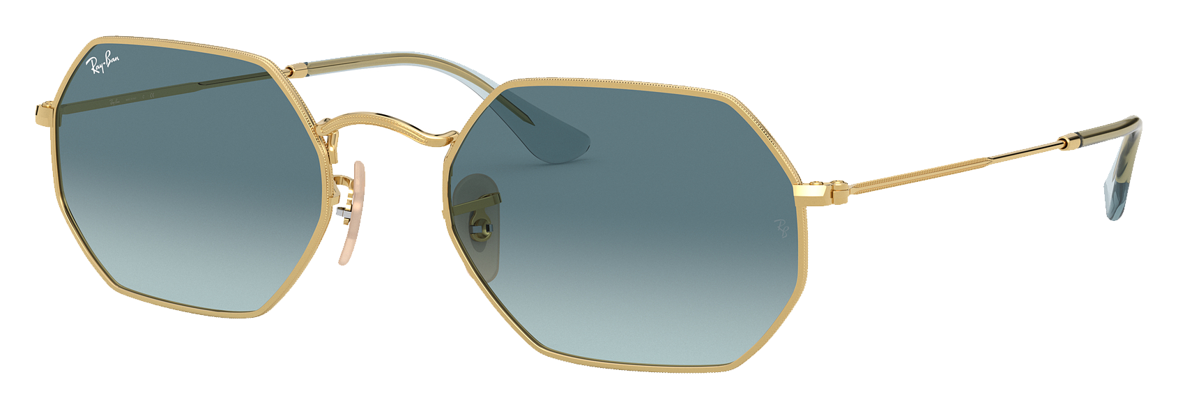 RAY-BAN Octagonal Flat Lenses Glass Sunglasses