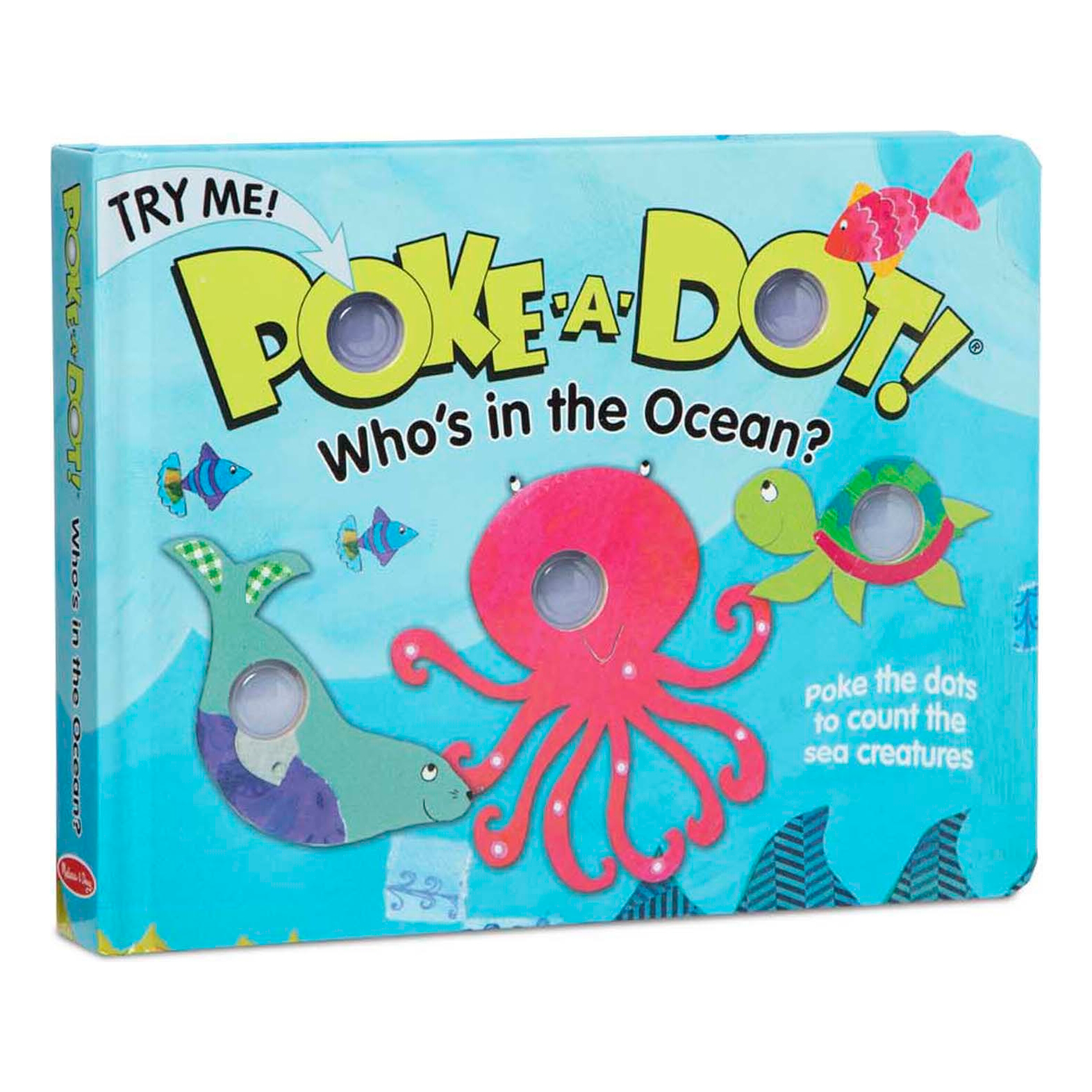 MELISSA & DOUG Poke-A-Dot Who's in the Ocean Interactive Board Book for Kids