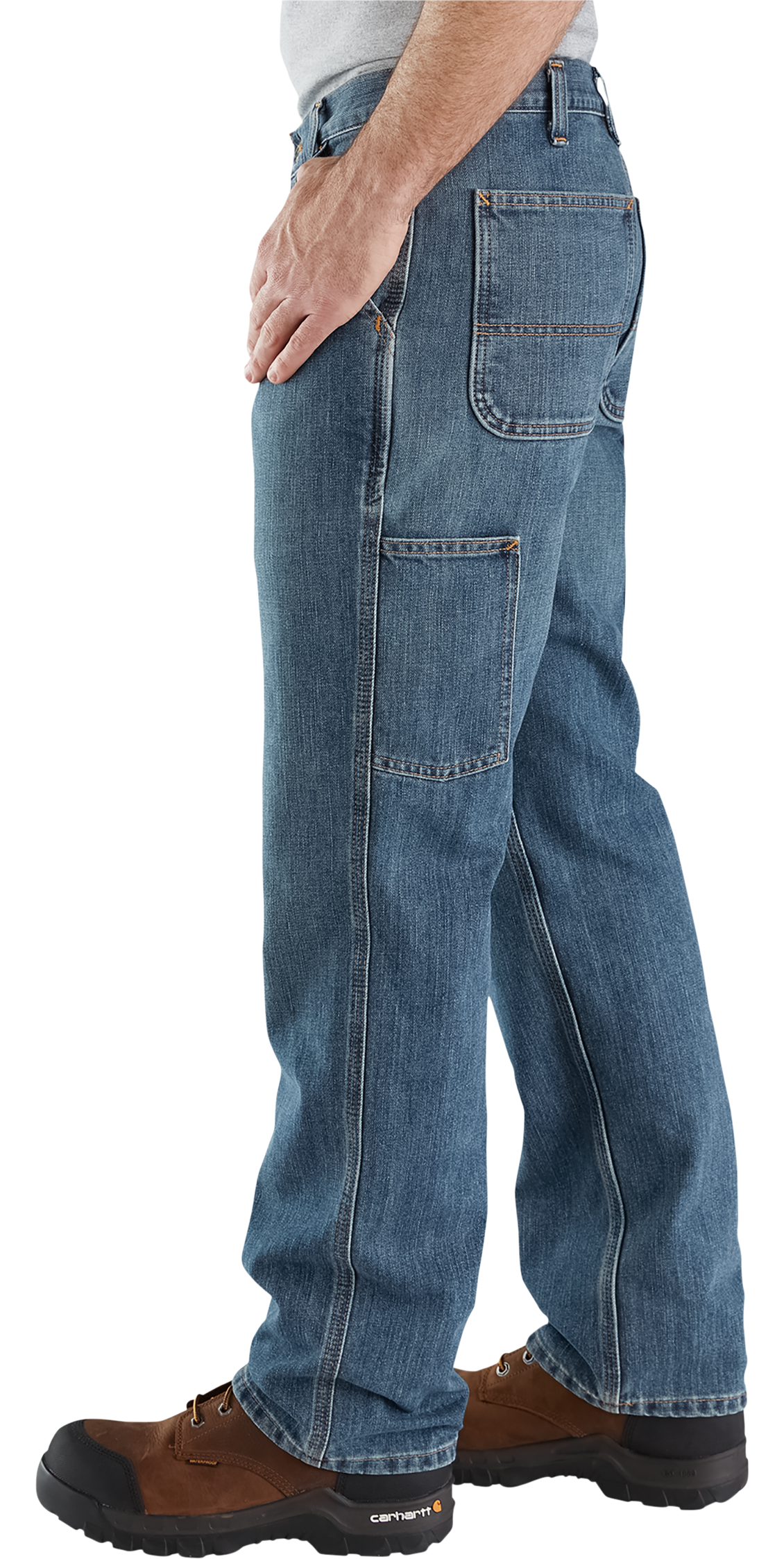 Image of Carhartt Relaxed-Fit Holter Dungaree Jeans for Men