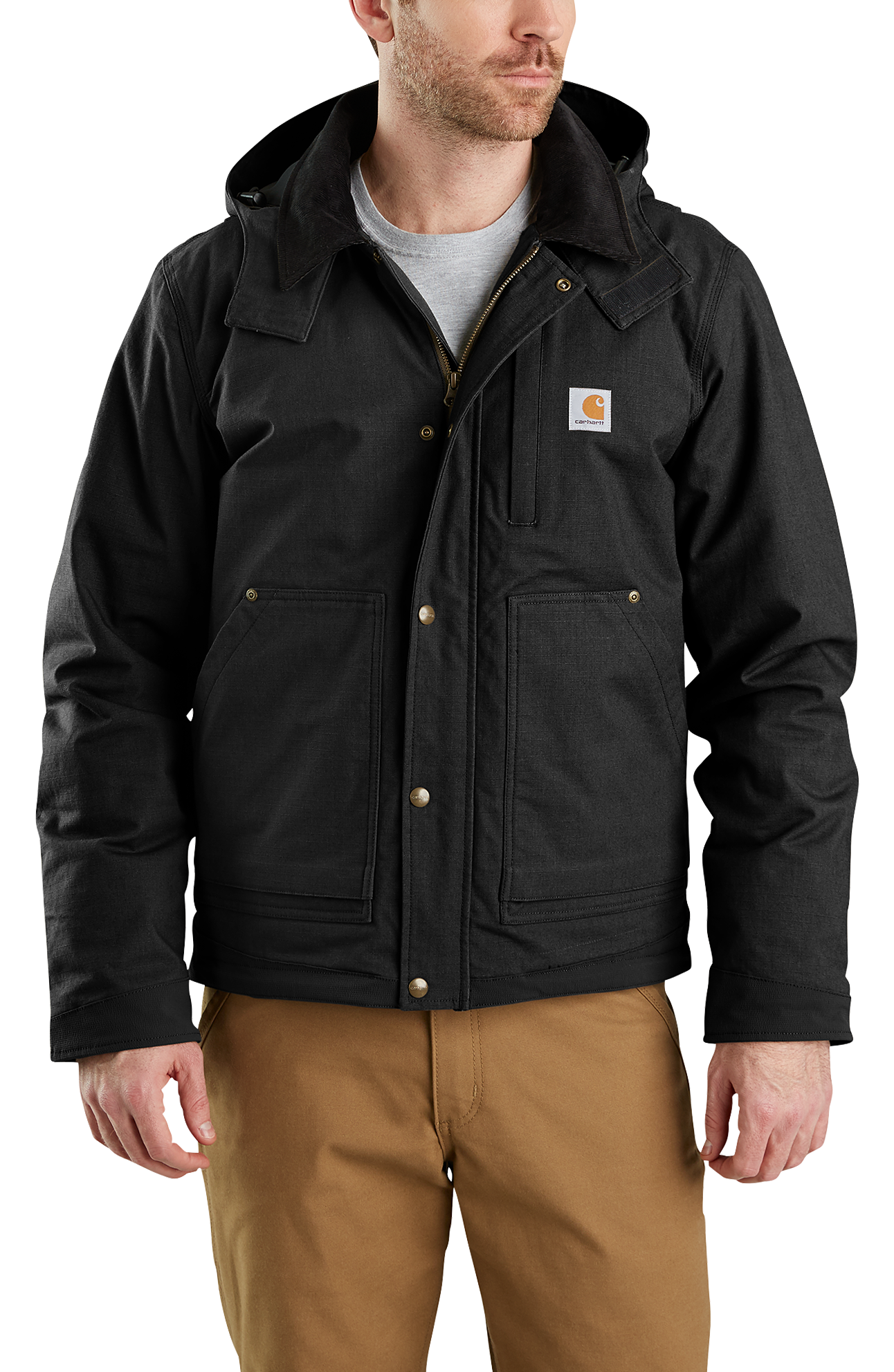 Image of Carhartt Full Swing Steel Jacket for Men - Black - XLT