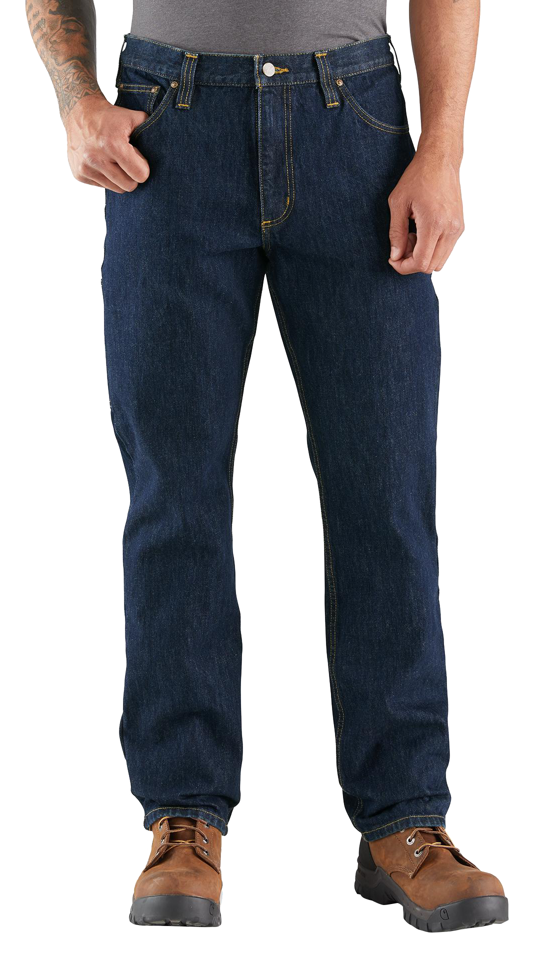Carhartt Relaxed-Fit Utility 5-Pocket Jeans for Men - Freight - 40x34