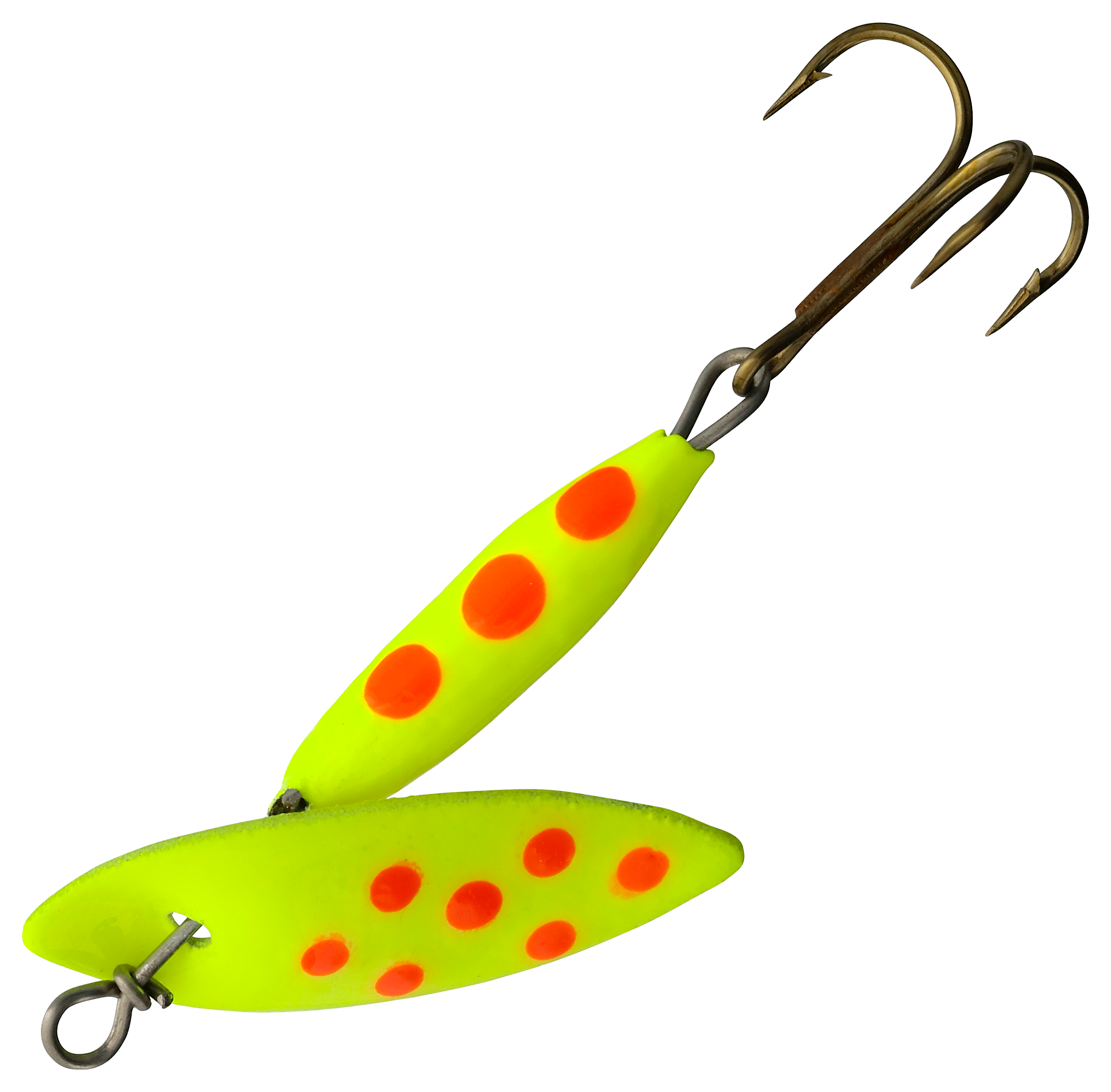 Image of Panther Martin WillowStrike Spotted Spinner - 1/16 oz. - Spotted Chartreuse