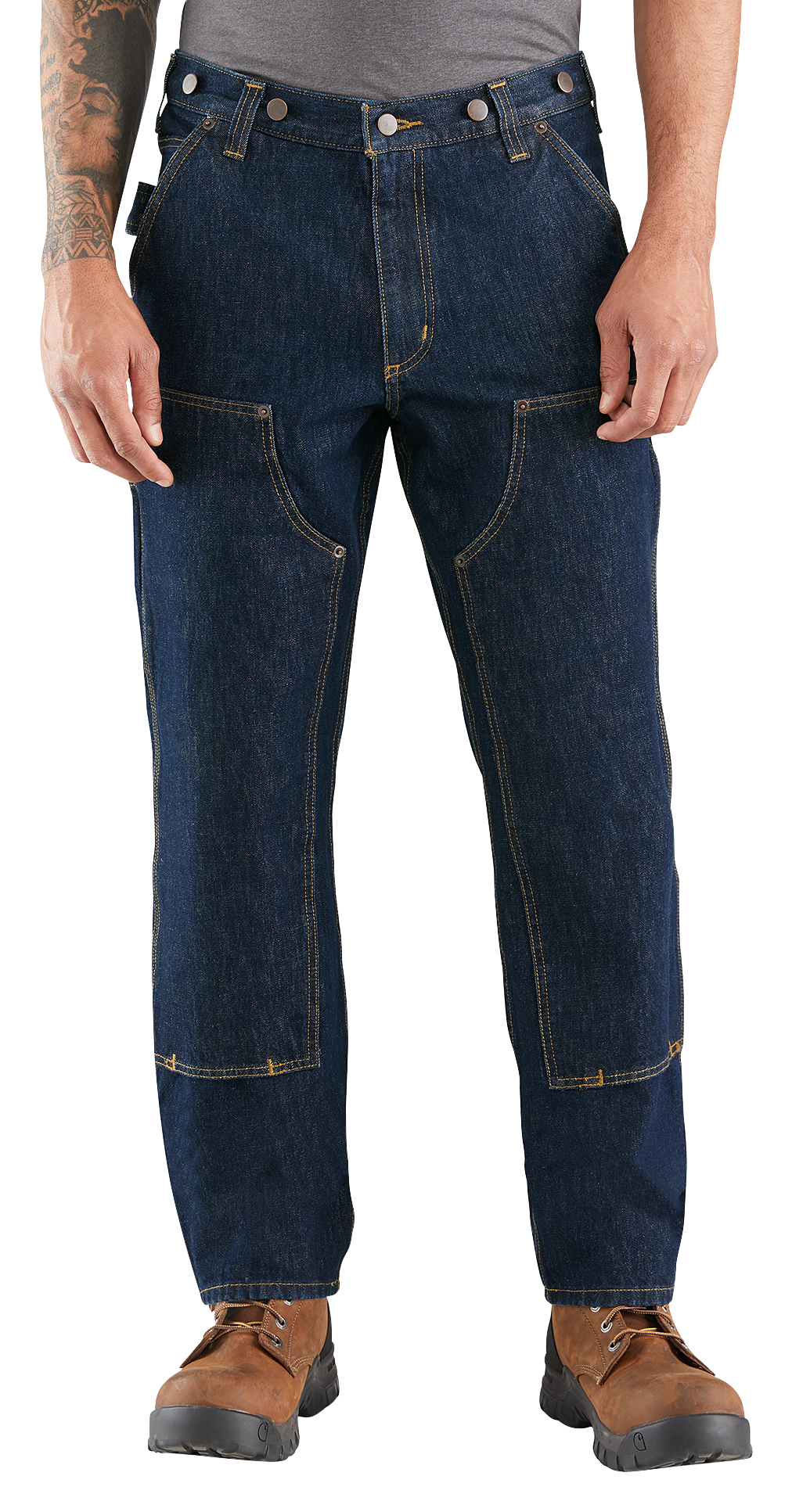 Image of Carhartt Relaxed Straight Rugged Flex Double-Front Denim Loggers - Freight