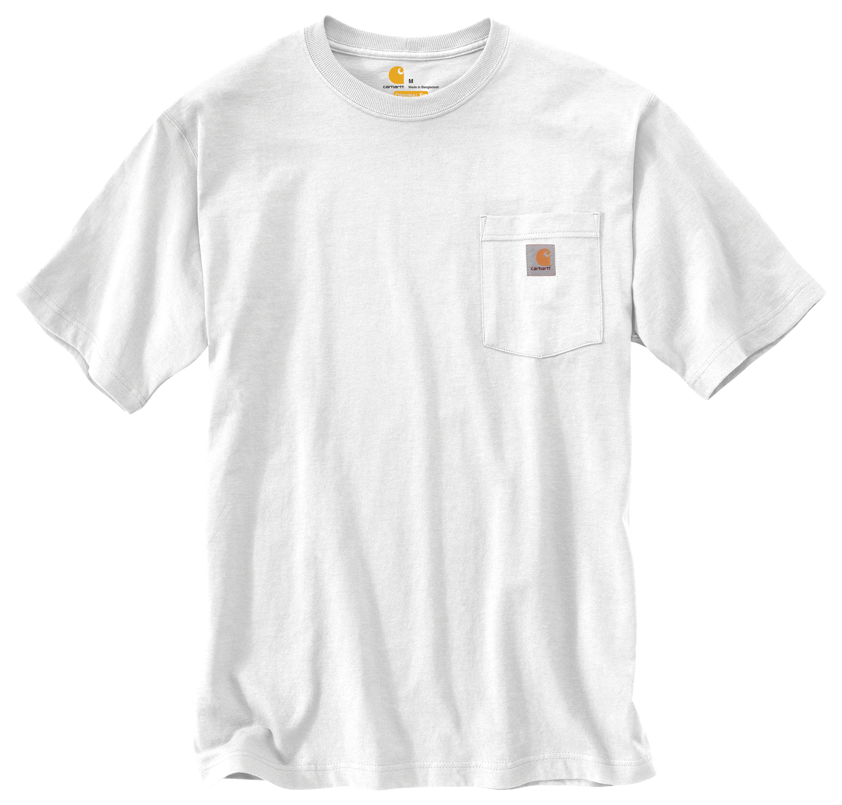 Image of Carhartt Loose-Fit Heavyweight Short-Sleeve Pocket T-Shirt for Men - White - 4XLT