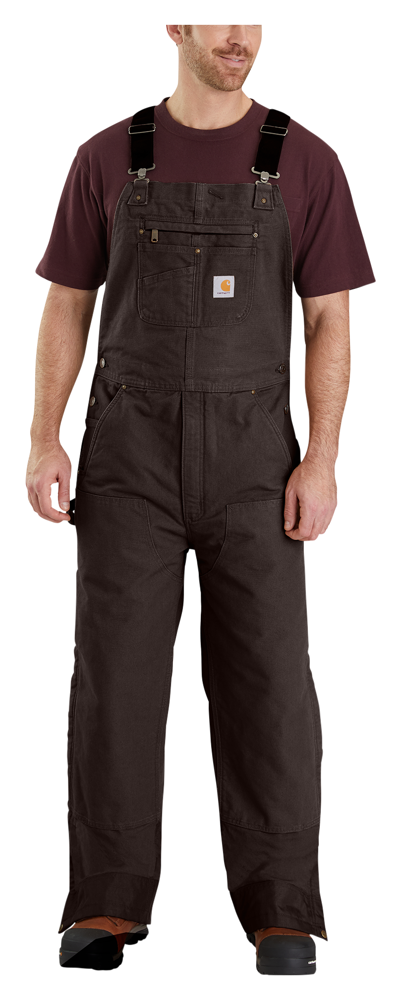  Carhartt Men's Quilt Lined Sandstone Bib Overalls,Carhartt  Brown,42 x 28: Overalls And Coveralls Workwear Apparel: Clothing, Shoes &  Jewelry
