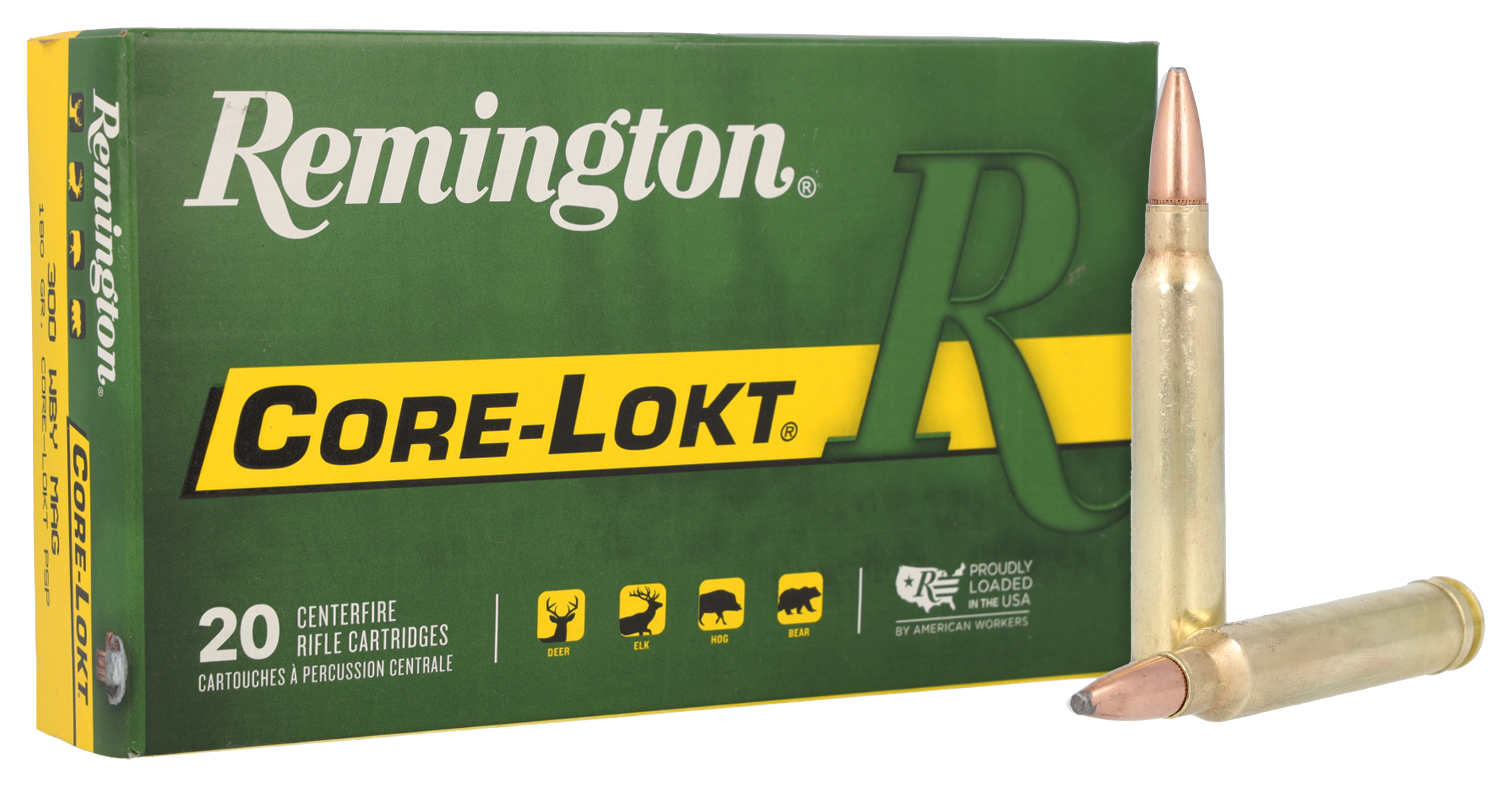 Remington Core-Lokt .300 Winchester Magnum 180 Grain Centerfire Rifle Ammo