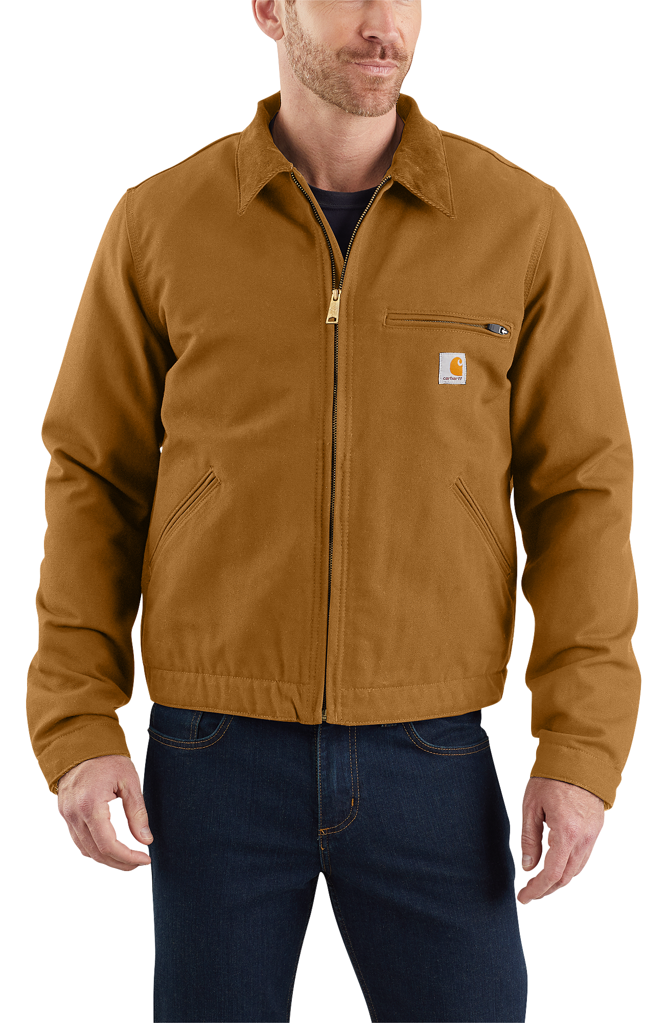 Image of Carhartt Blanket-Lined Detroit Jacket for Men - Carhartt Brown - XL