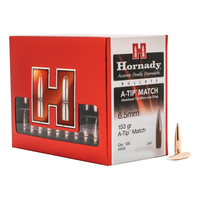 Hornady A-TIP Match Rifle Bullets - 6.5mm - 153 Grain