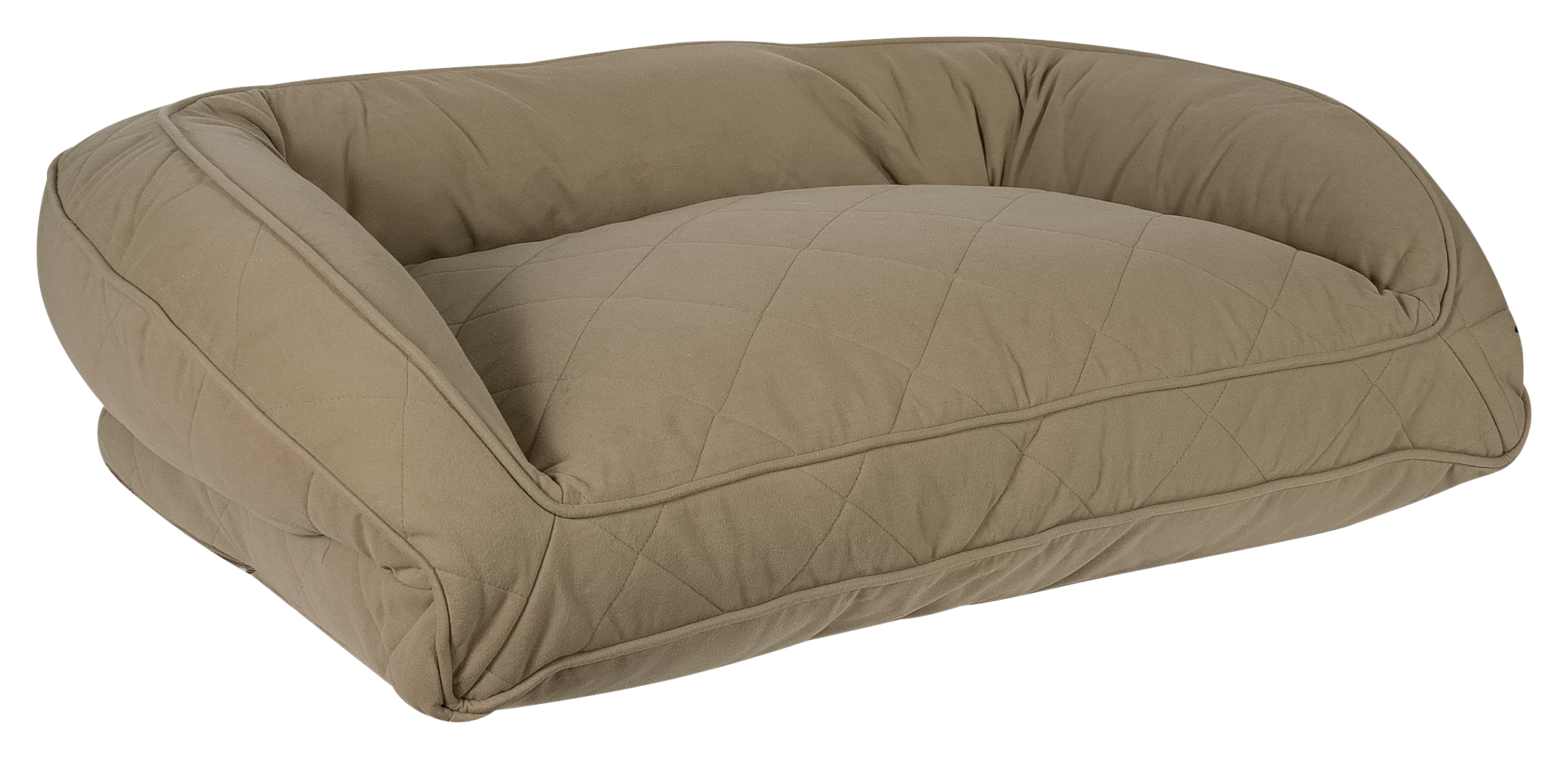 Carolina Pet Company Quilted Microfiber Bolster Pet Bed - Sage - Up to 100 lbs. - Carolina Pet
