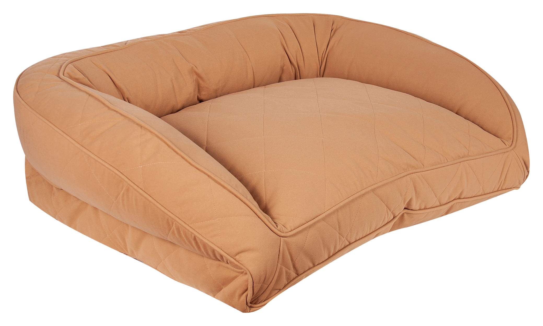Carolina Pet Company Quilted Microfiber Bolster Pet Bed - Saddle - Up to 100 lbs. - Carolina Pet Company