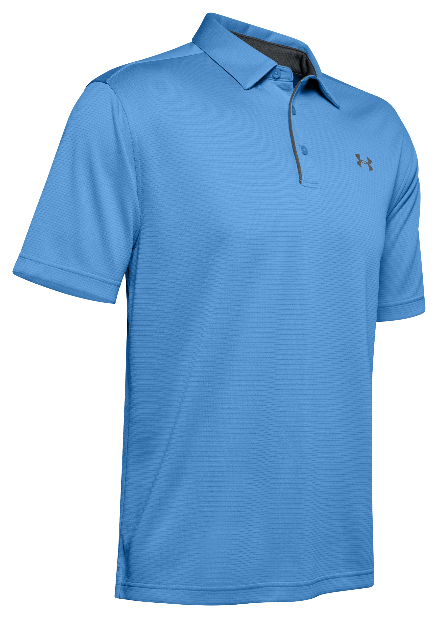 Image of Under Armour Tech Short-Sleeve Polo - Carolina Blue/Graphite