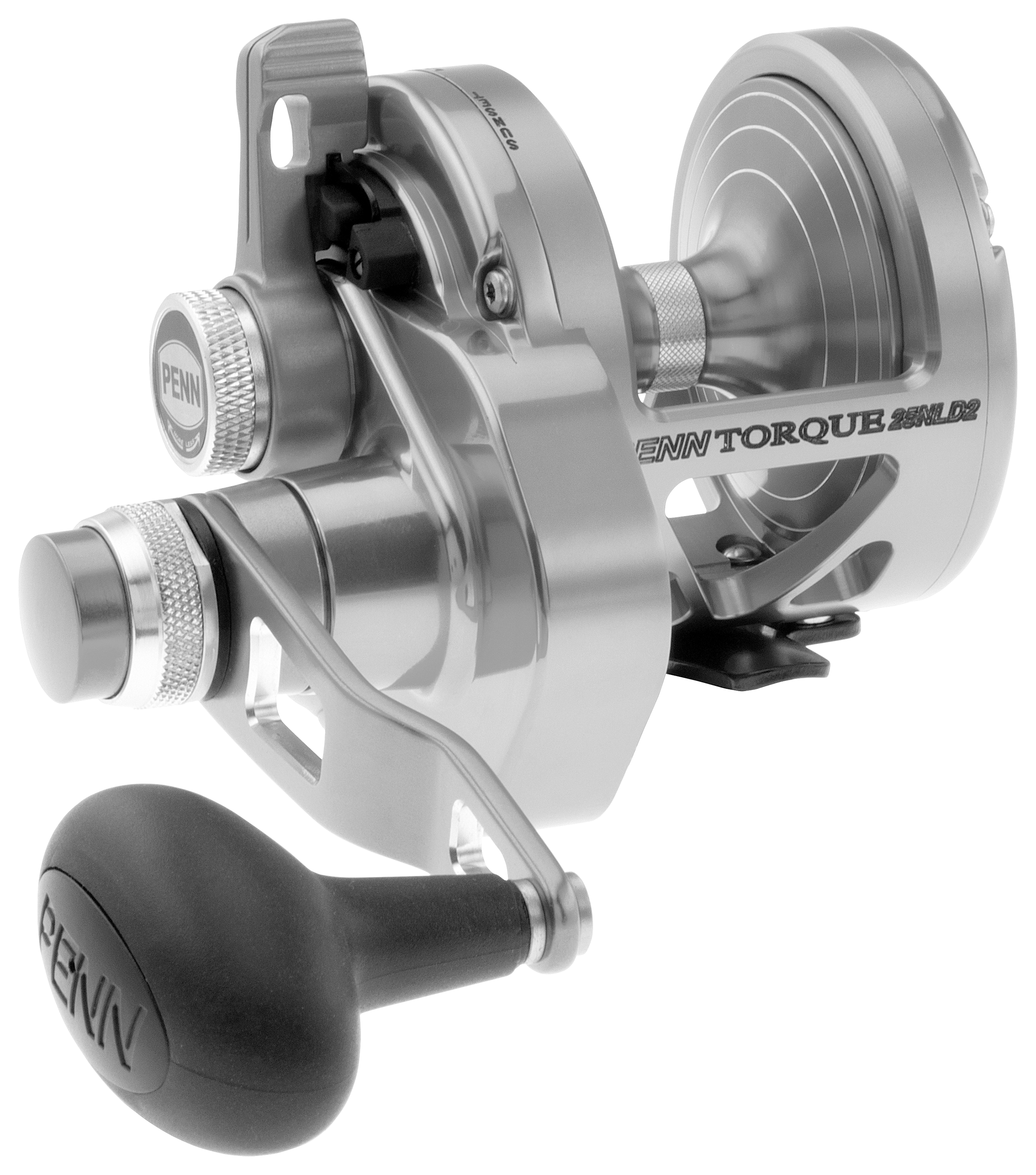 PENN Torque Two-Speed Lever Drag Silver Reel - TRQ25NLD2S