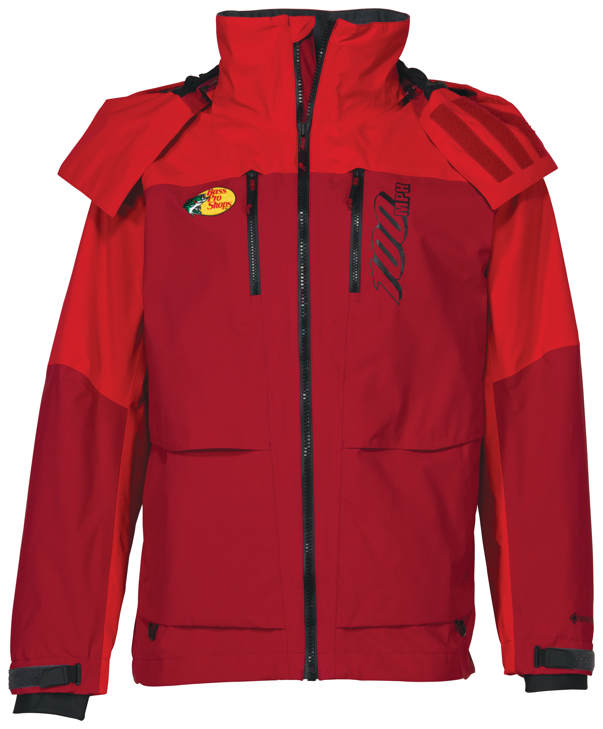 Bass Pro Shops 100 MPH GORE-TEX Rain Jacket for Men - Red - 2XLT product image