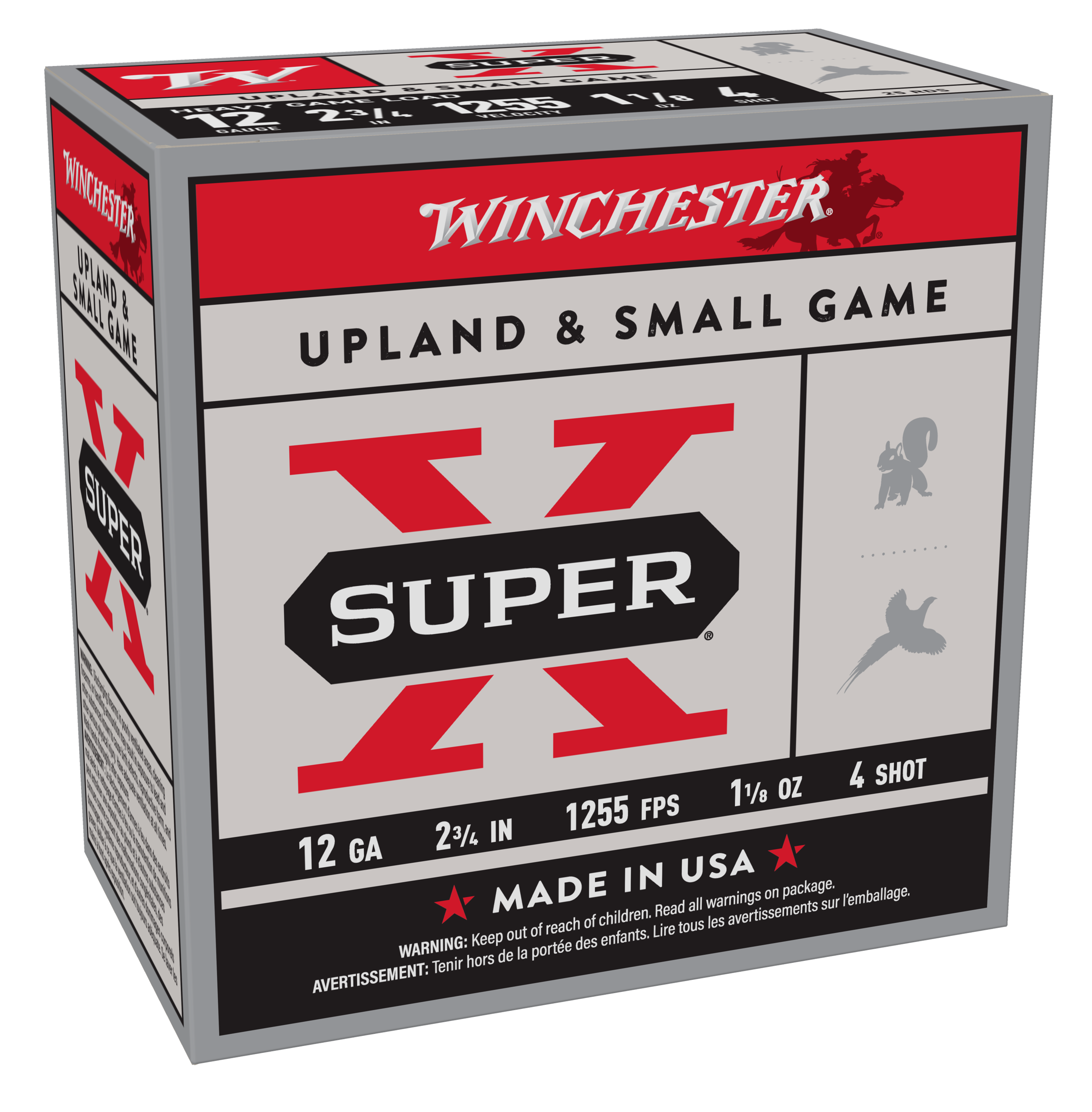 Image of "Winchester Super-X Game Load 12-Ga 2-3/4"" 1-1/8 oz. Shotshells - #4 - 250 Rounds"
