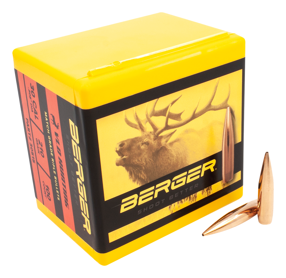 Image of Berger VLD Hunting Boat Tail Bullets - .30 Caliber - 210 Grain