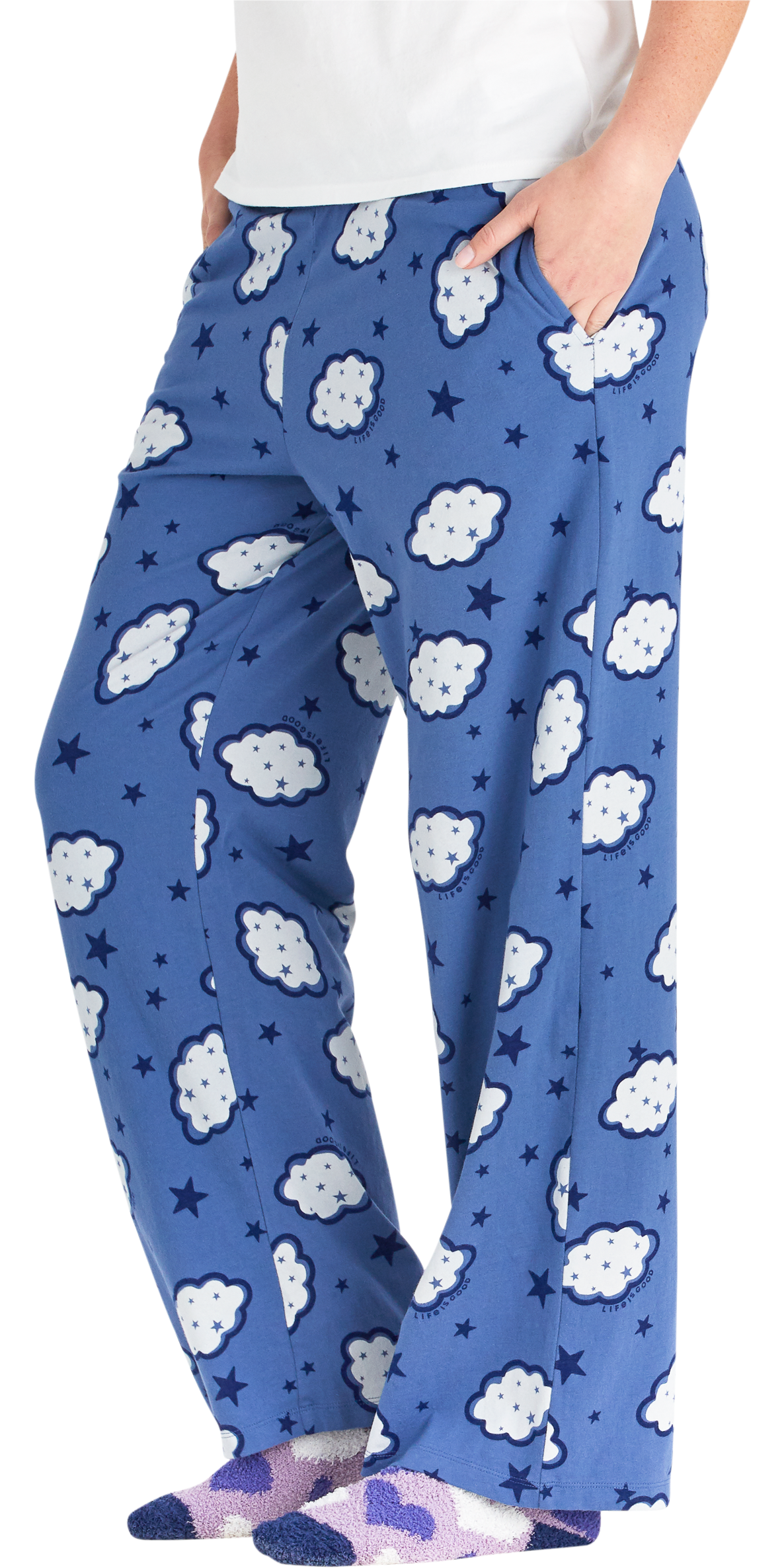 Life is Good Snuggle Up Sleep Pants Cloud White 2 SM (US 4-6) at   Women's Clothing store