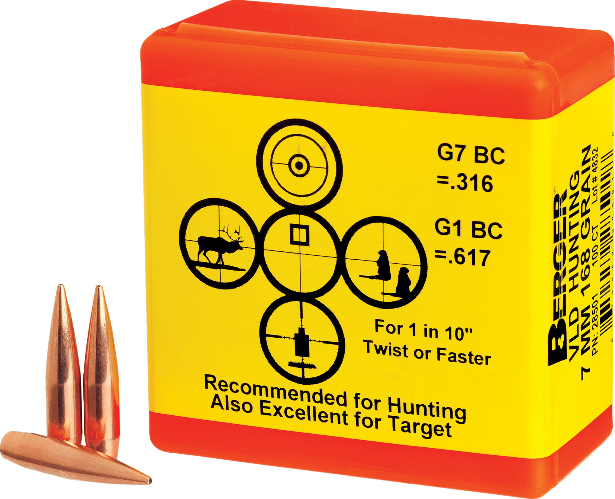 Image of Berger VLD Hunting Boat Tail Bullets - .270 cal. - 130 Grain