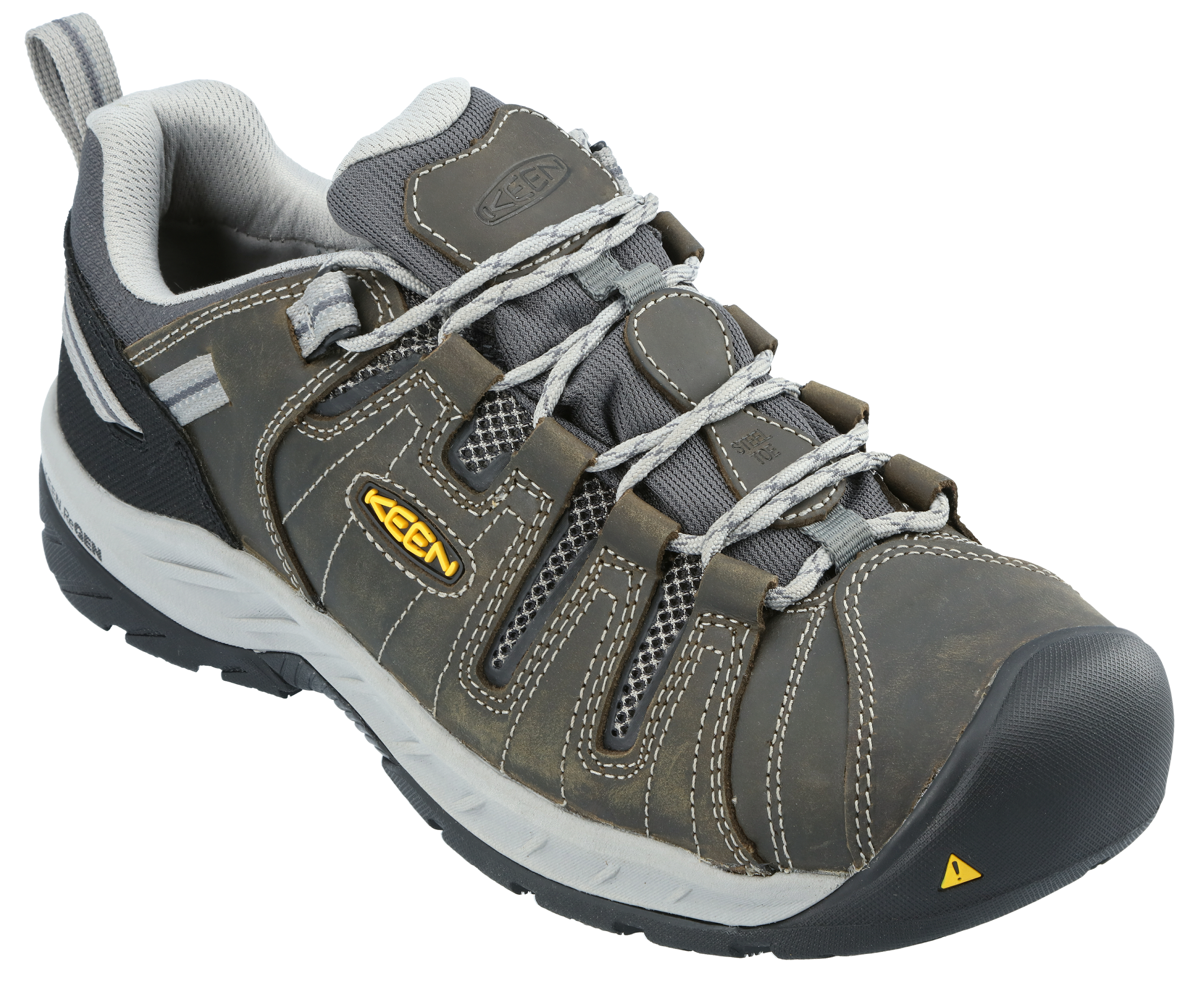 Image of KEEN Utility Flint II Steel Toe Work Shoes for Men - Gray