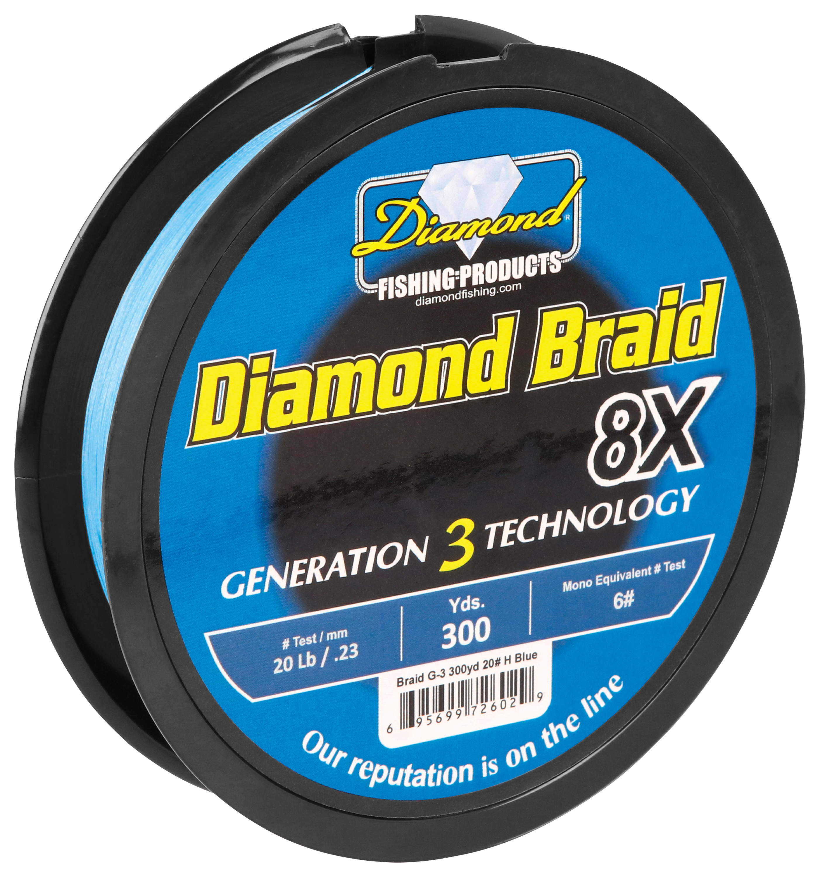 Diamond 8x Generation 3 Yard Line Jigging Braid 300yd 20lb