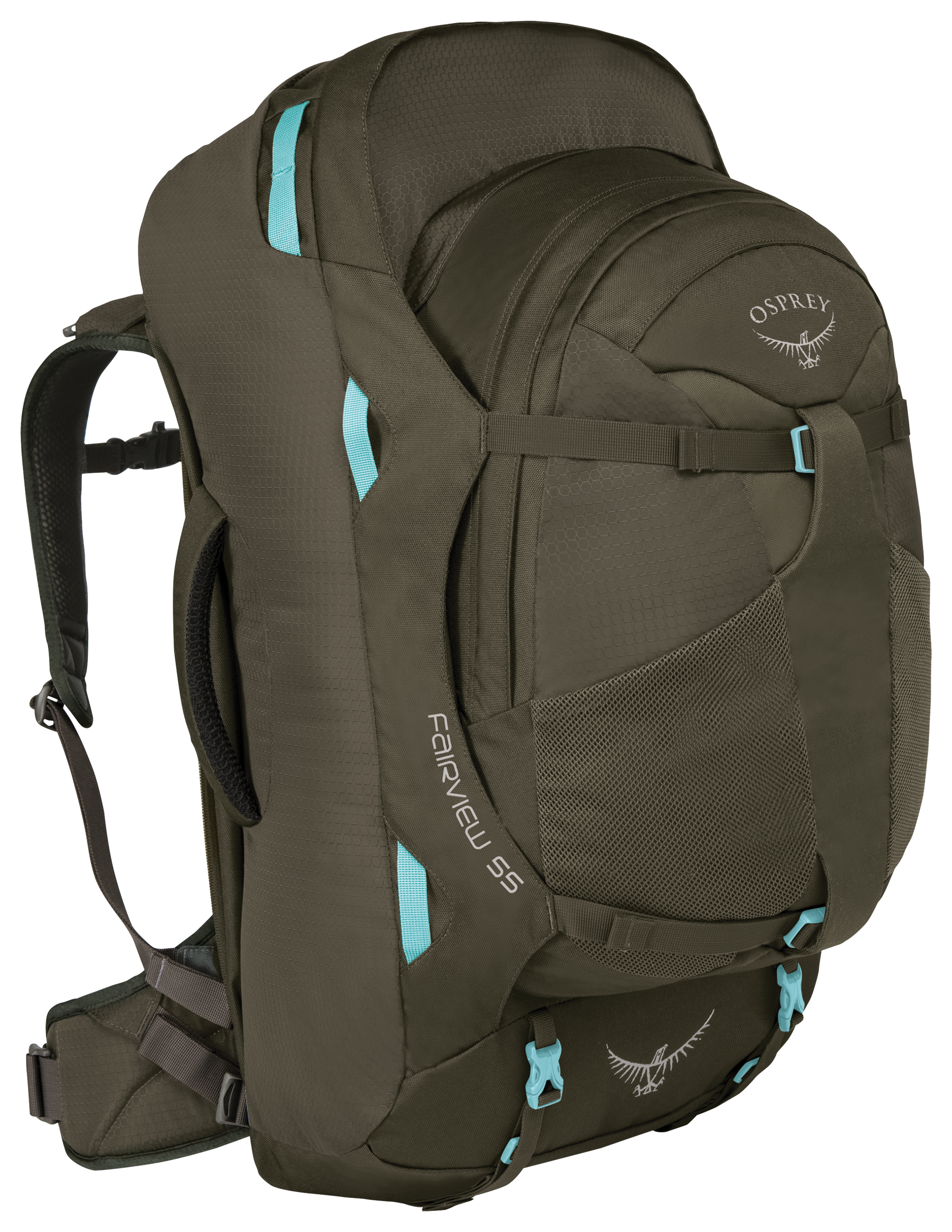 Osprey Fairview 55 Travel Backpack for Ladies - Misty Grey - 22 x12 x11 
