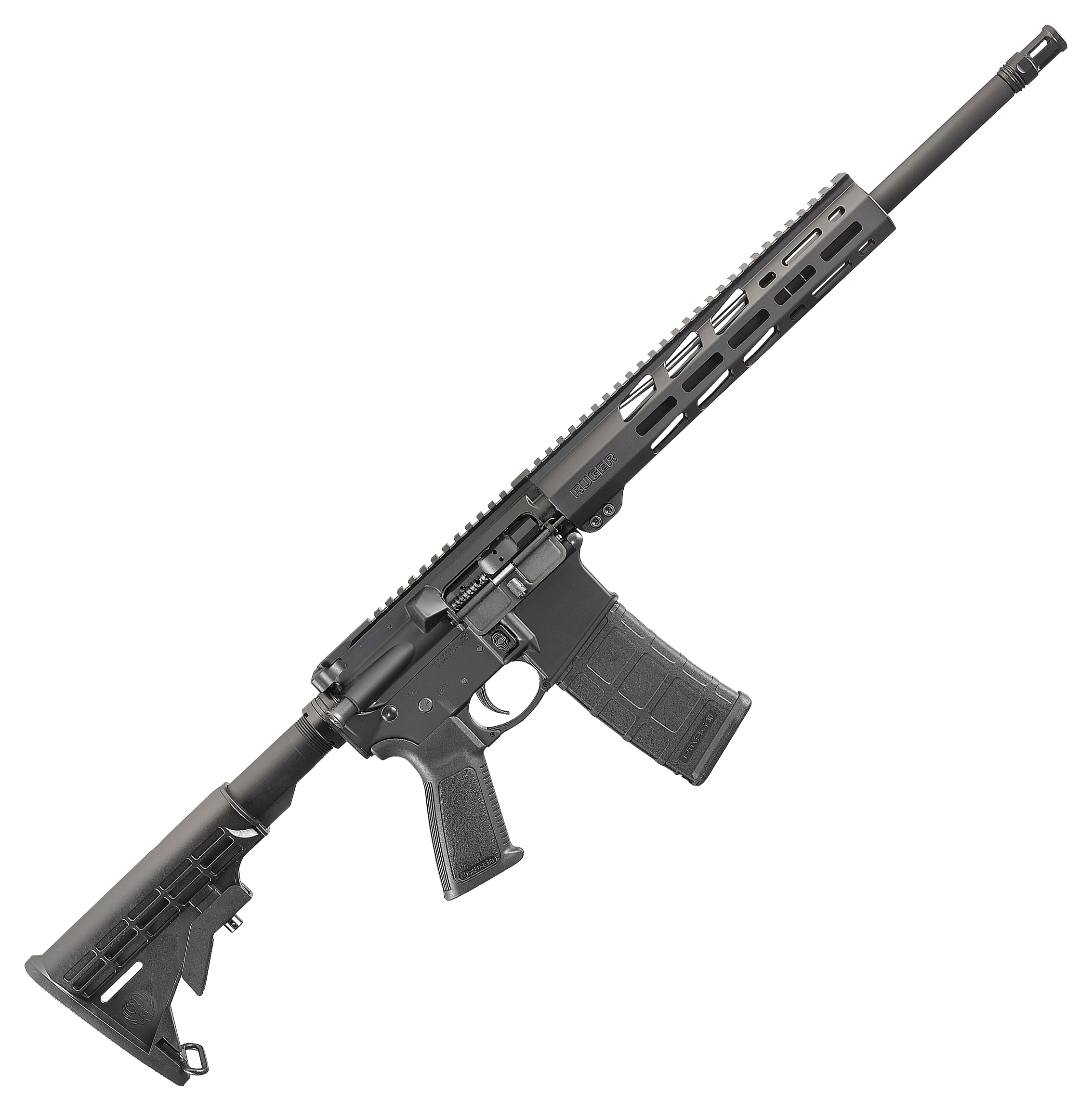 Image of Ruger AR-556 Semi-Auto Rifle with Free-Float Handguard - .223 Rem/5.56 NATO - 10 + 1 Round Capacity