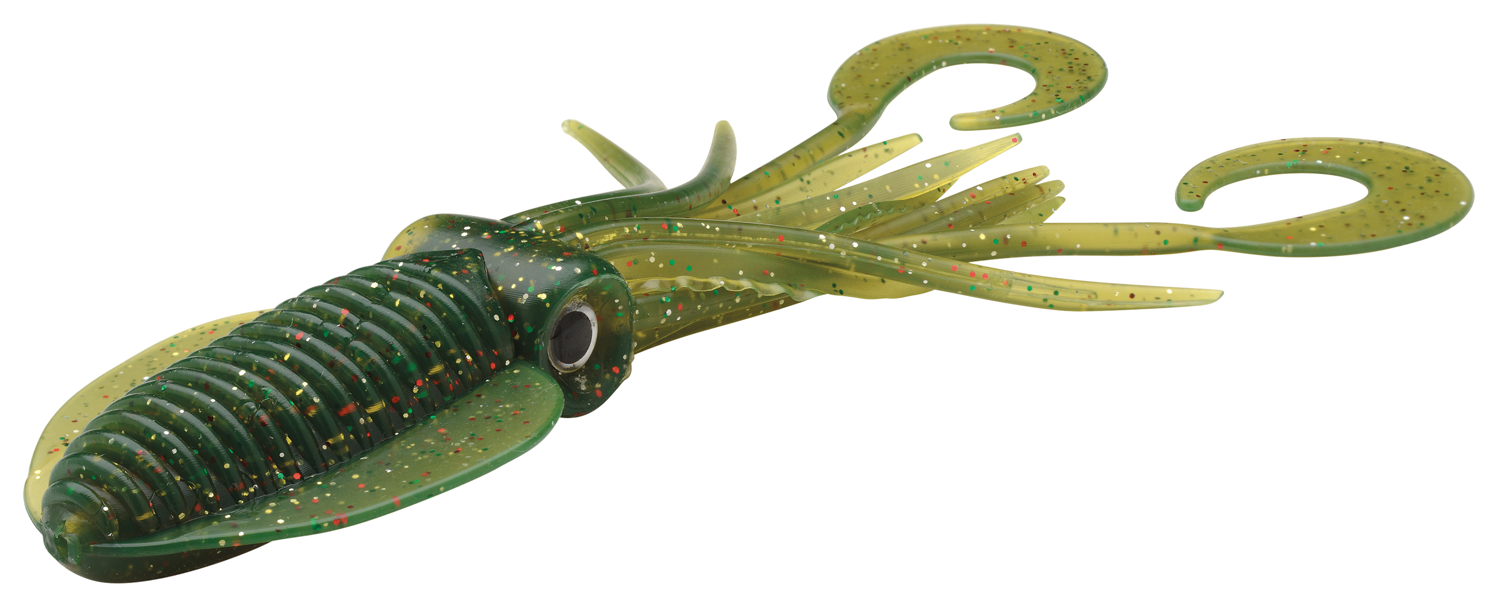 P-Line Twin Tail Squid - 7" - Motor Oil Glitter