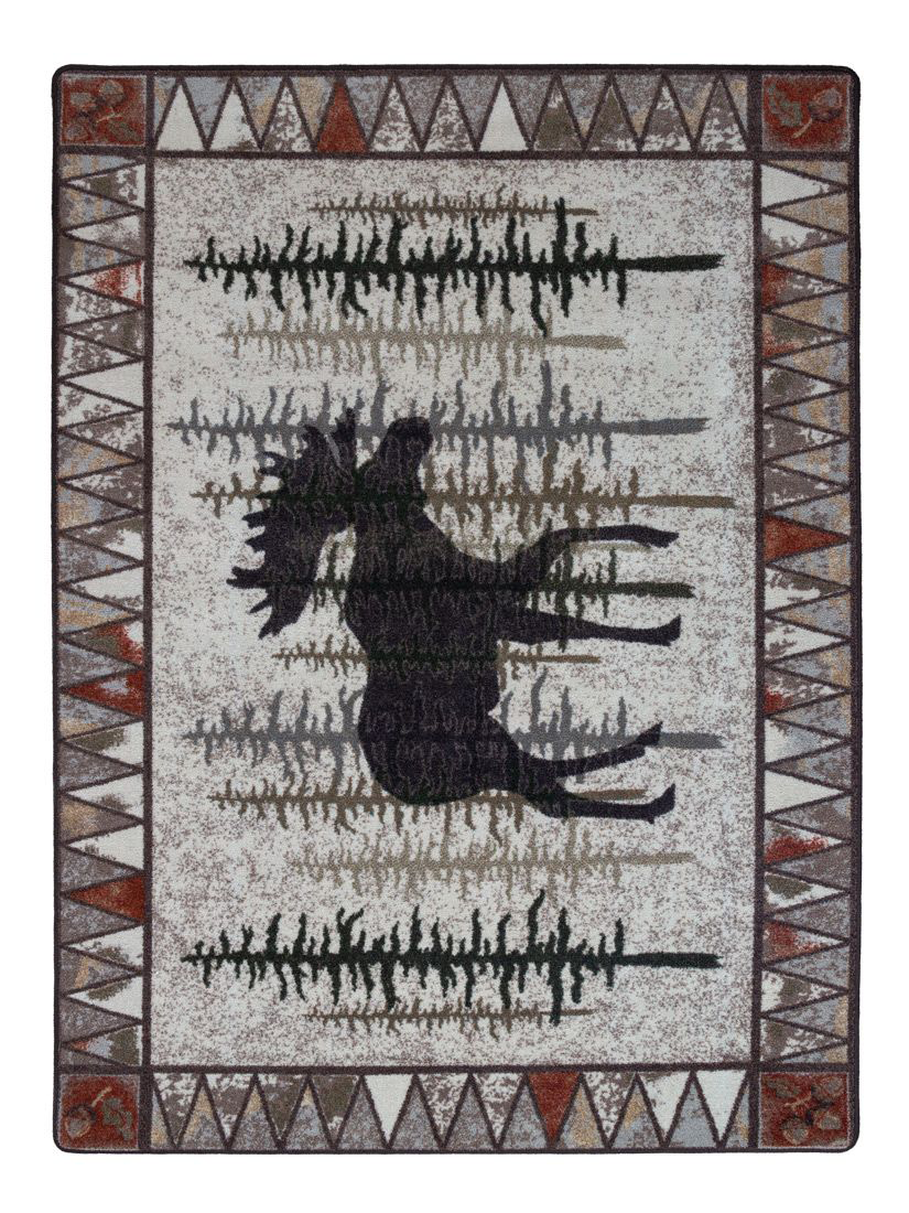 Image of American Dakota Back Country Moose Area Rug - 8' x 11'