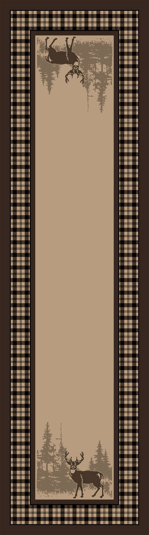 Image of American Dakota Dapper Whitetail Area Rug - 2' x 8'