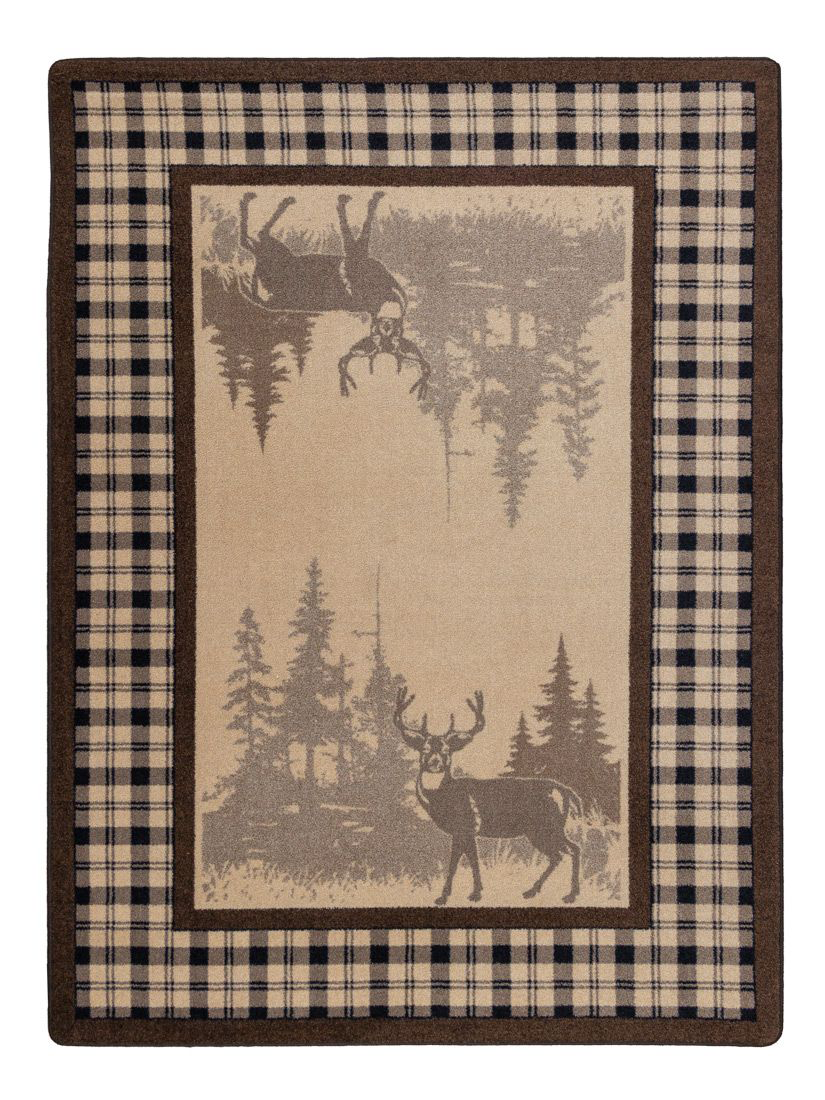 Image of American Dakota Dapper Whitetail Area Rug - 5' x 8'