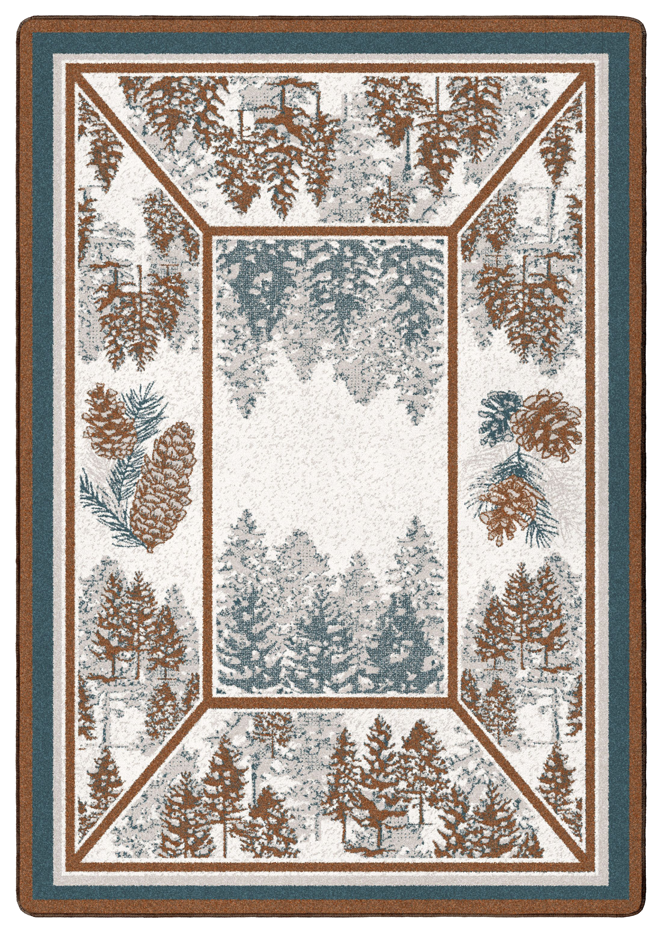 American Dakota Peaceful Pines Area Rug - Multi - 3'10″ x 5'4″