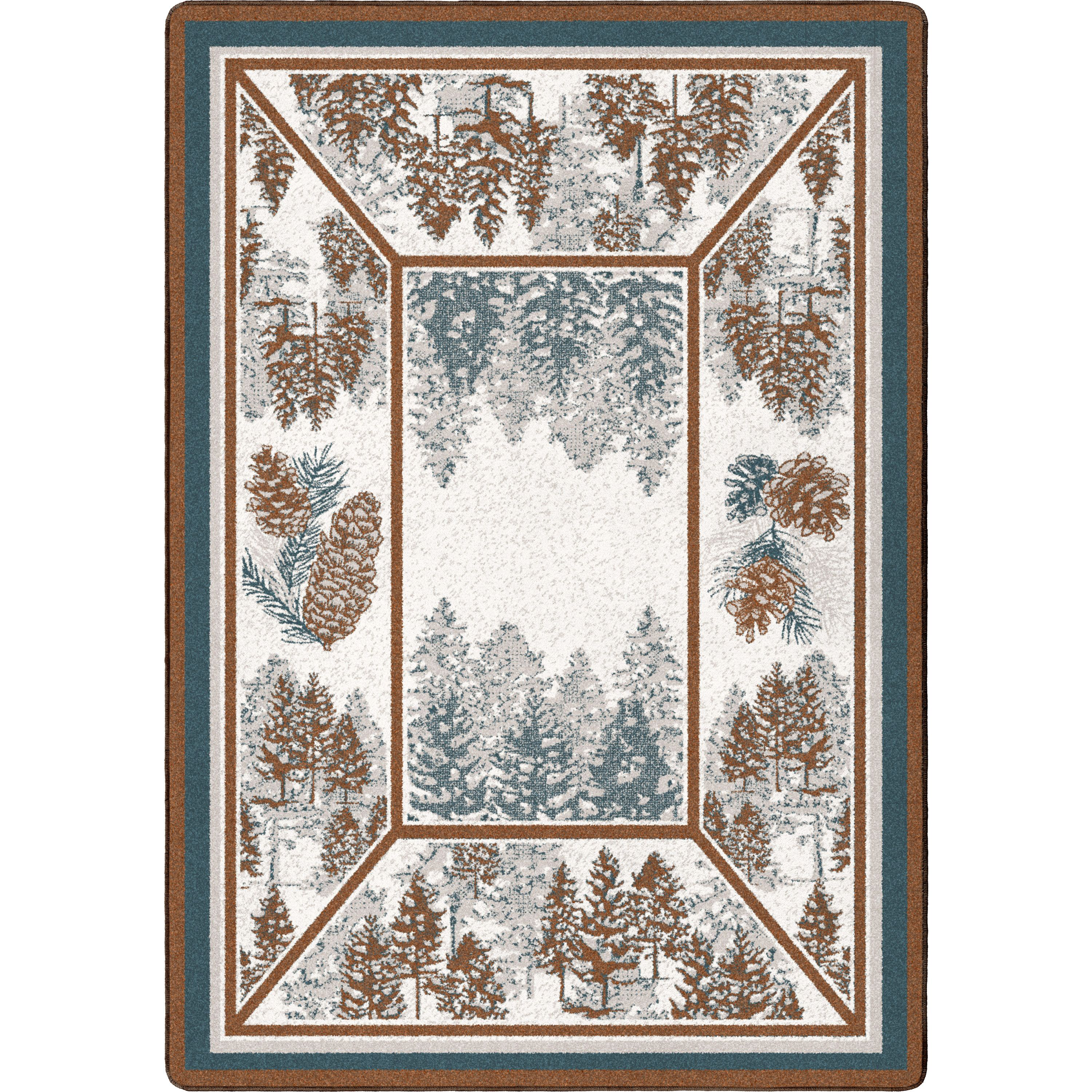 Image of American Dakota Peaceful Pines Area Rug - Multi - 8' x 11'