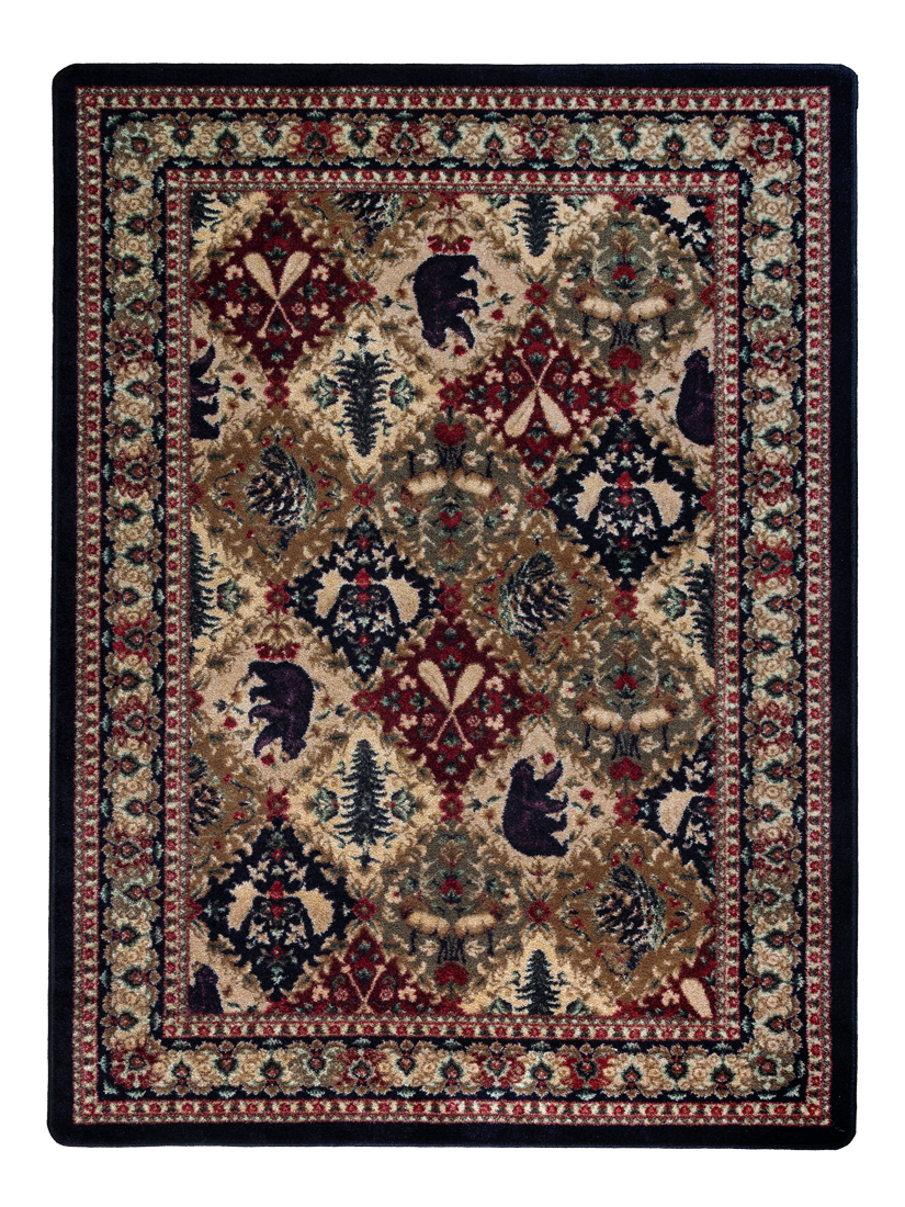 Image of American Dakota Wilderness Panel Area Rug - Multi - 8' x 11'