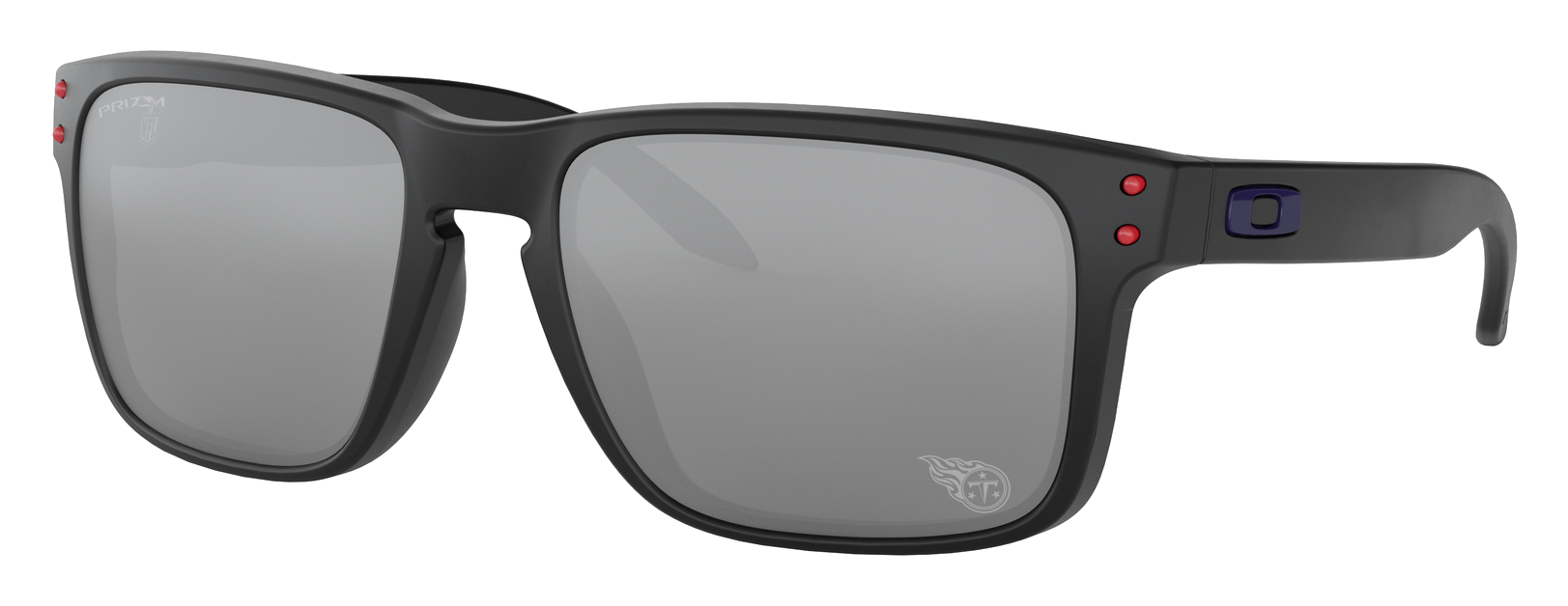 Image of Oakley NFL Holbrook OO9102 Prizm Grey Sunglasses - Tennessee Titans/Matte Black/Prizm Black - X-Large