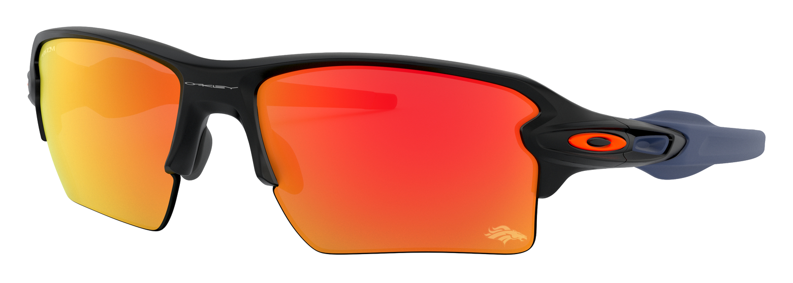 Image of Oakley NFL Flak 2.0 XL OO9188 Prizm Bronze Sunglasses - Denver Broncos/Matte Black/Prizm Ruby - Standard