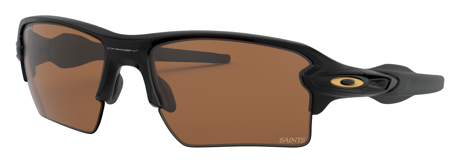 Oakley NFL Flak 2.0 XL OO9188 Prizm Bronze Sunglasses -  New Orleans Saints/Matte Black/Prizm Tungsten - Standard