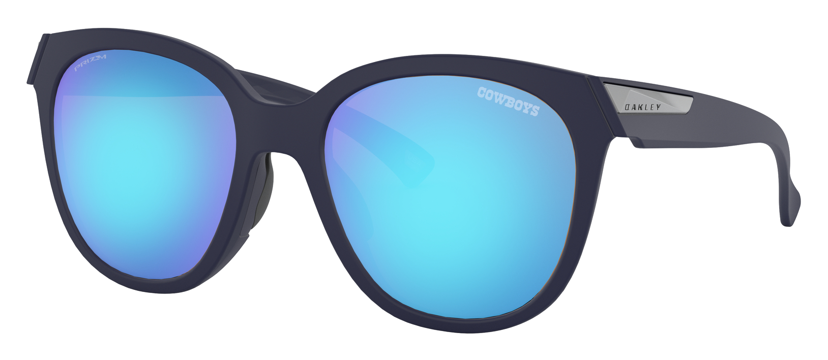 Image of Oakley NFL Low Key OO9433 Prizm Grey Sunglasses for Ladies - Dallas Cowboys/Matte Navy/Prizm Sapphire - Standard