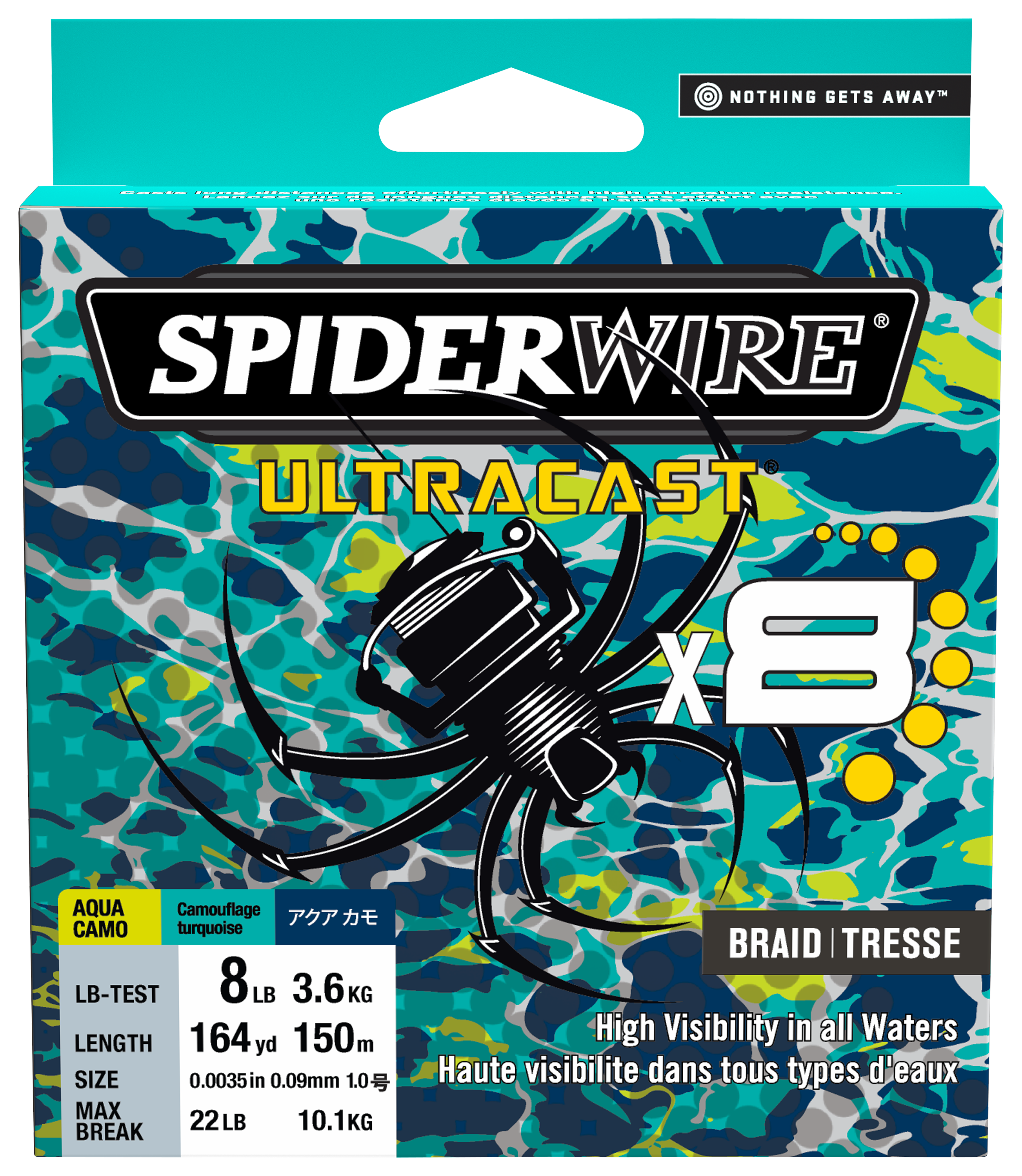 SpiderWire Ultracast Fluoro-Braid, Moss Green, 125-Yard/65-Pound