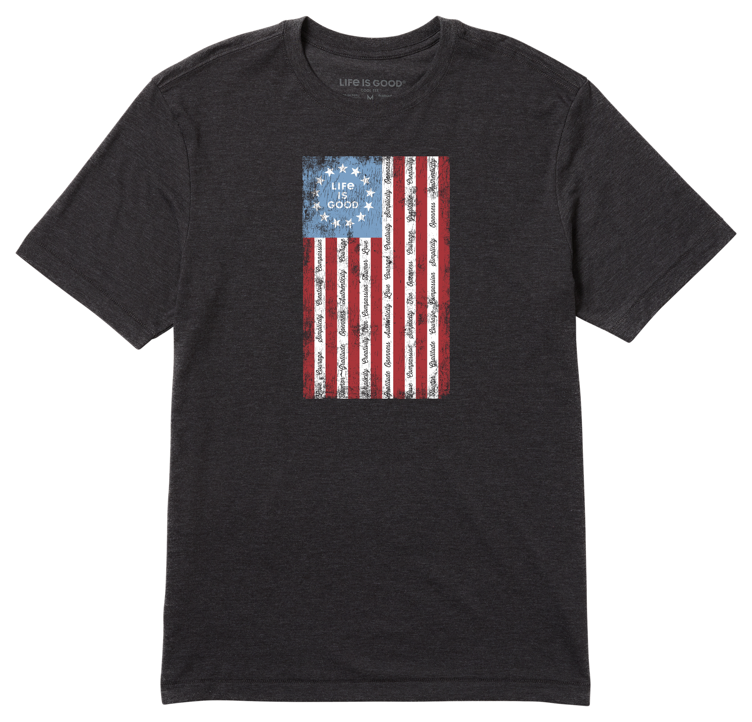 Life is Good Superpower Flag Cool Short-Sleeve T-Shirt for Men