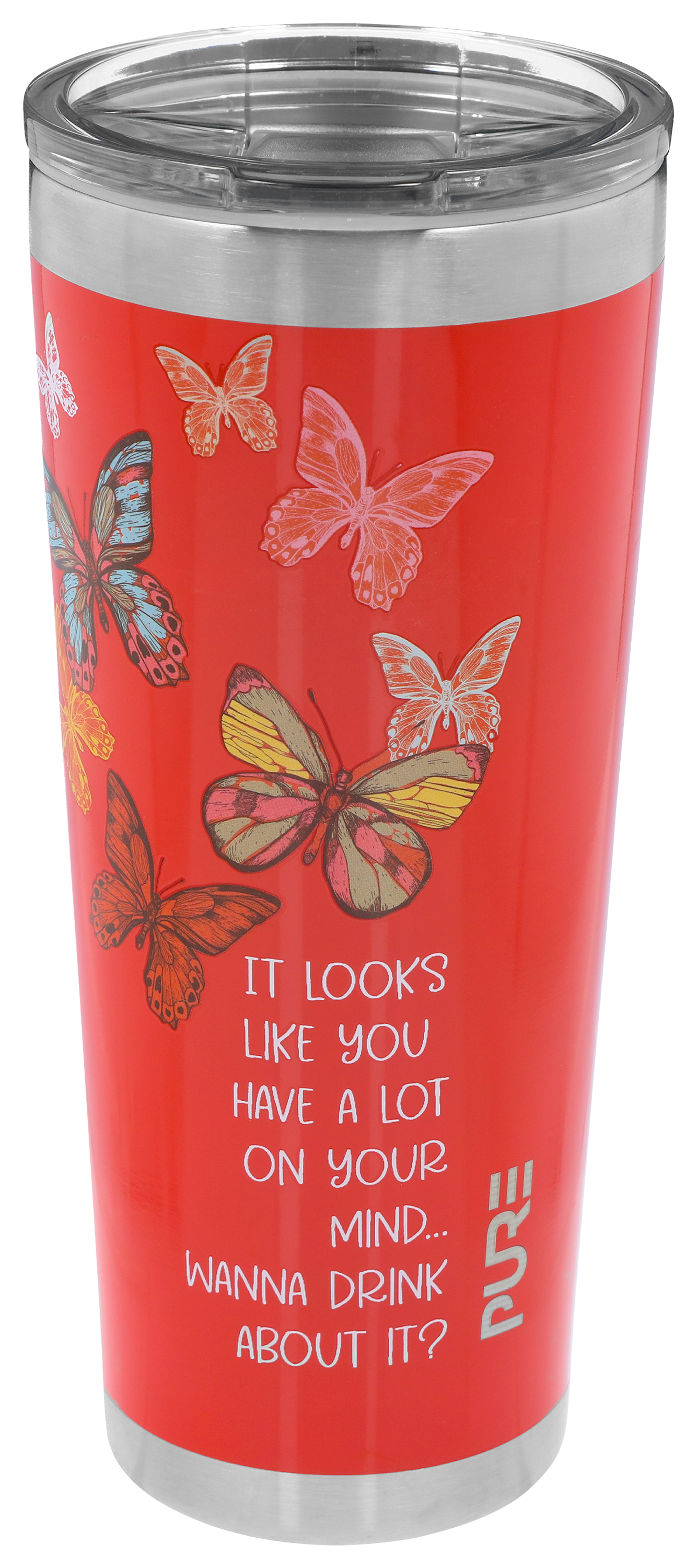PURE Drinkware Wanna Drink About It Stainless Steel Tumbler