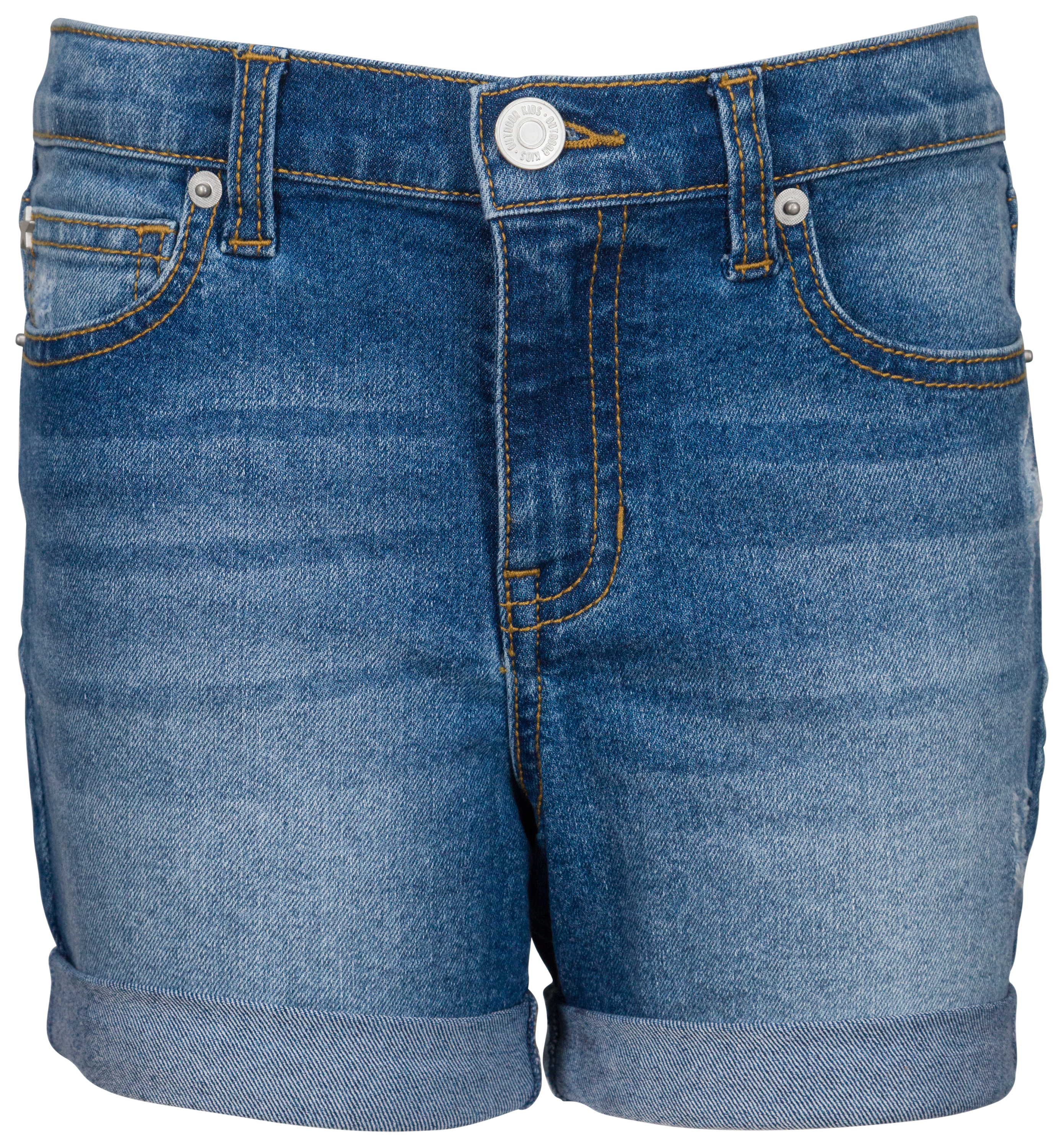 Bass Pro Shops Denim Shorts for Girls - Medium Wash - 4-5