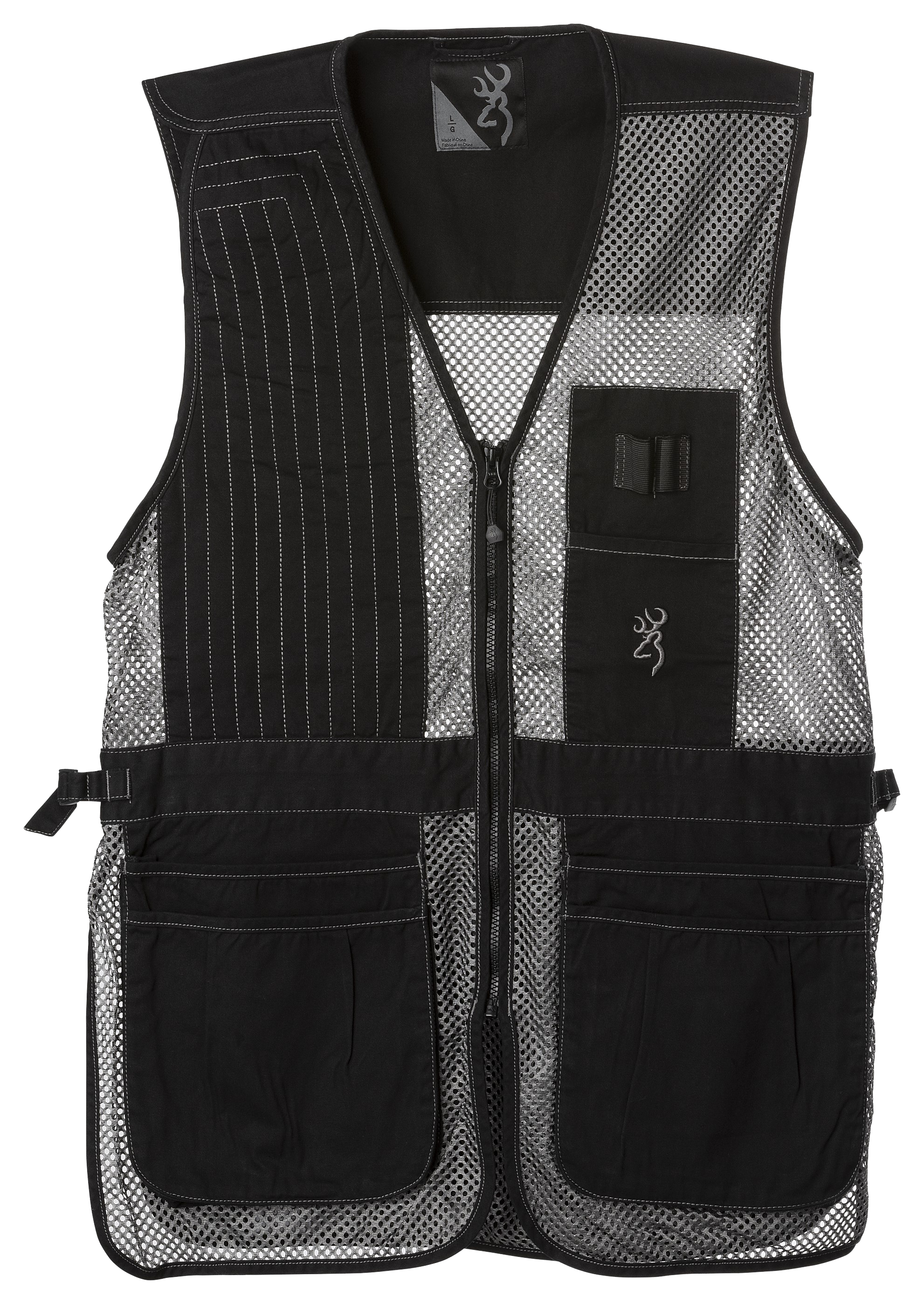 Browning Trapper Creek Mesh Shooting Vest - Gray/Black